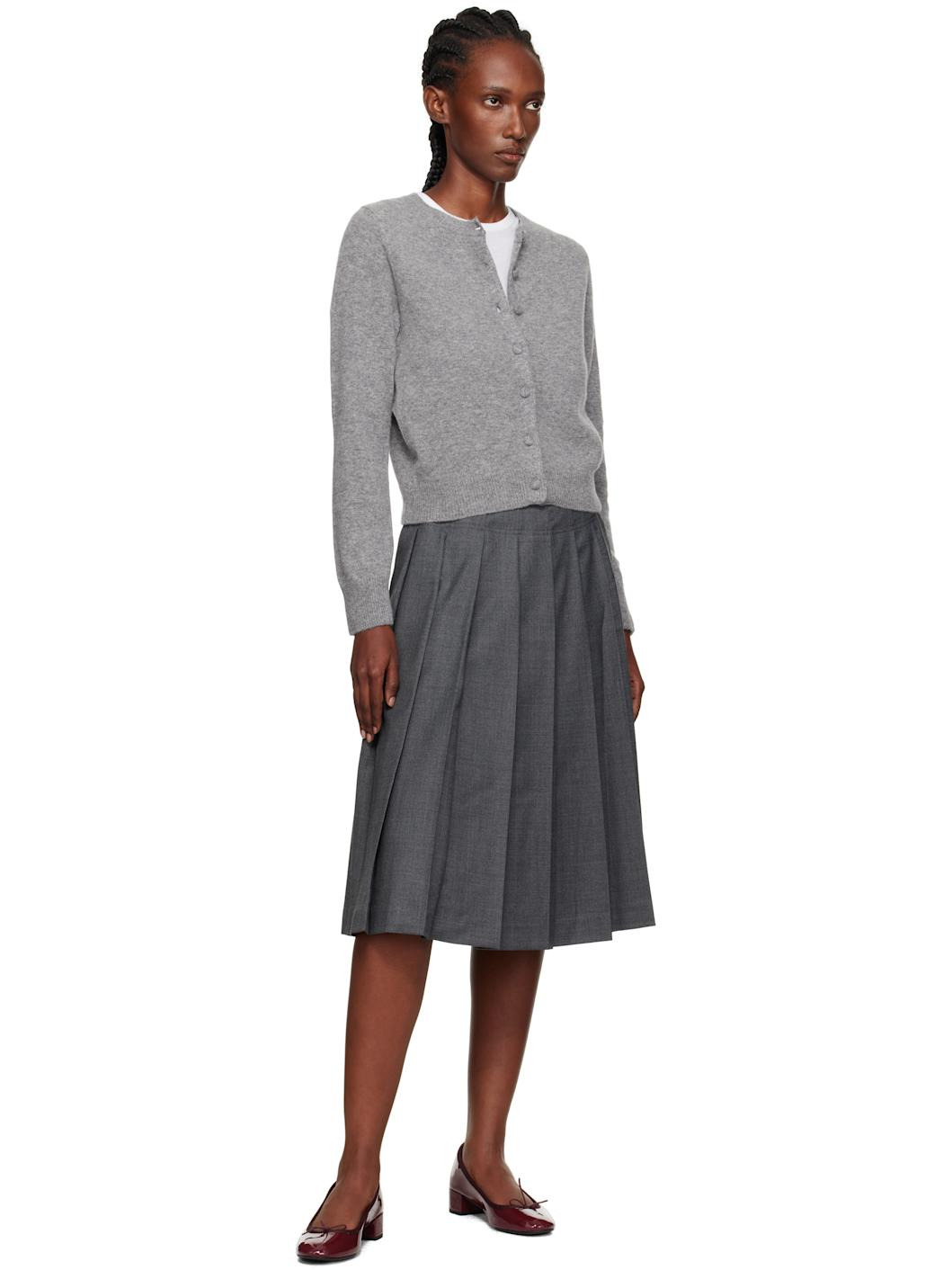 Gray Diene Round Cardigan - 4