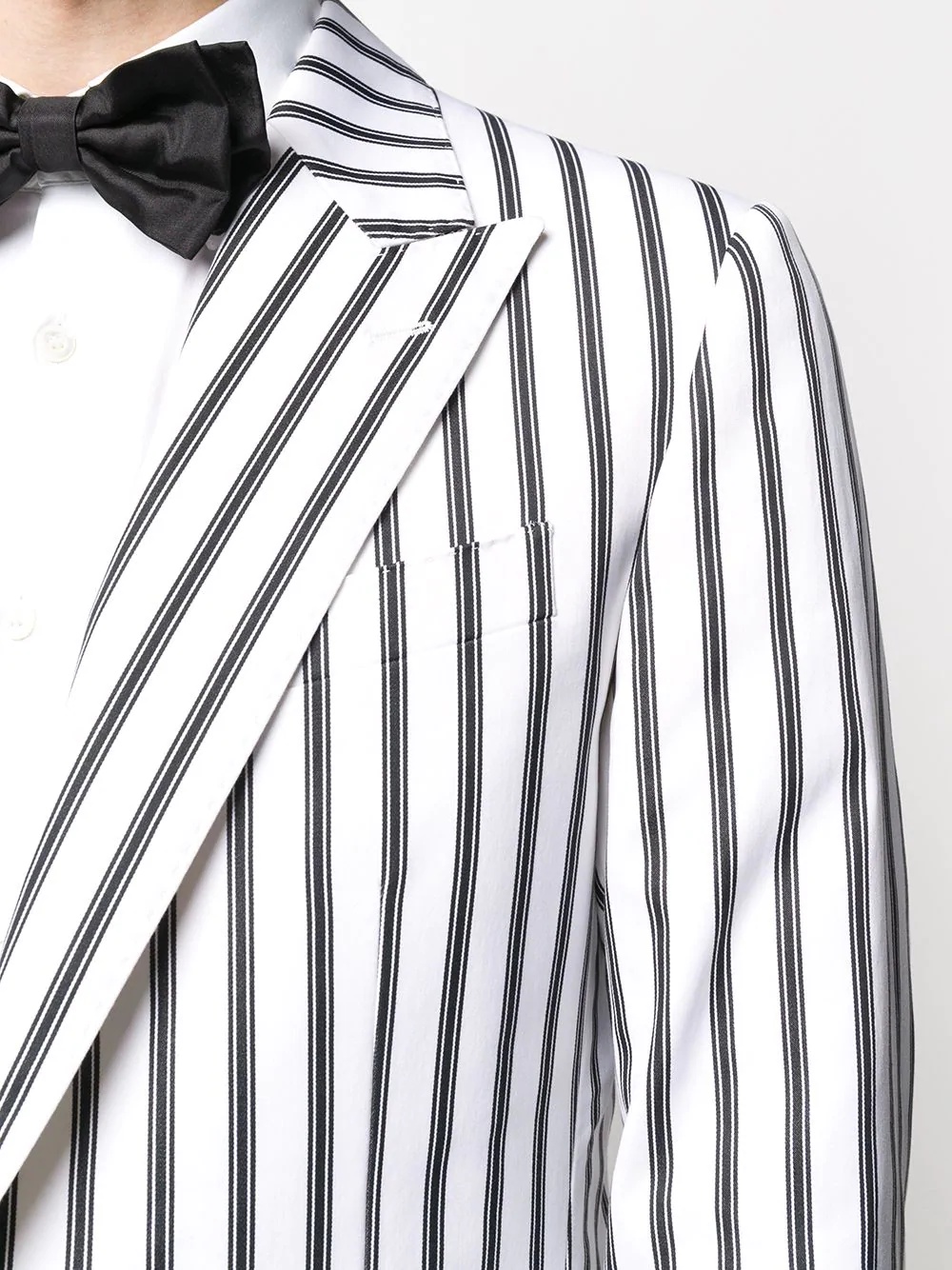 single-breasted striped blazer - 5