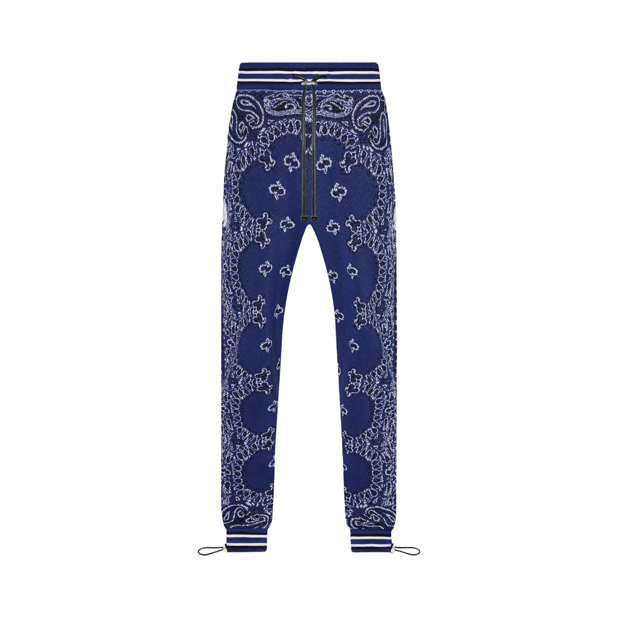 Amiri Bandana B-Ball Sweatpants 'Blue/Black' - 1