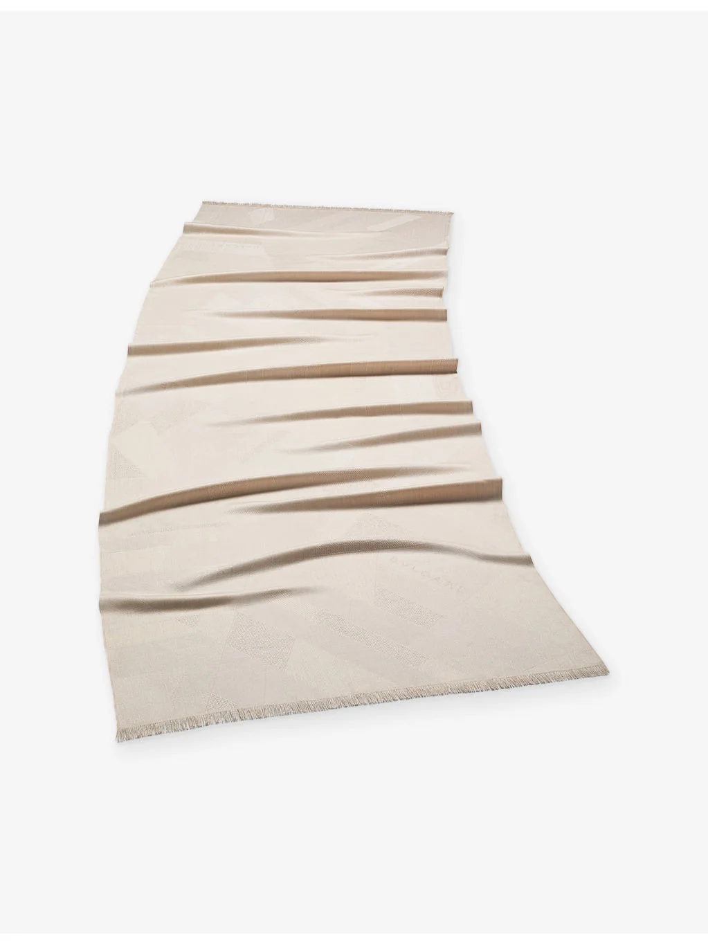 Logo Cashmere Stole Scarf - 1