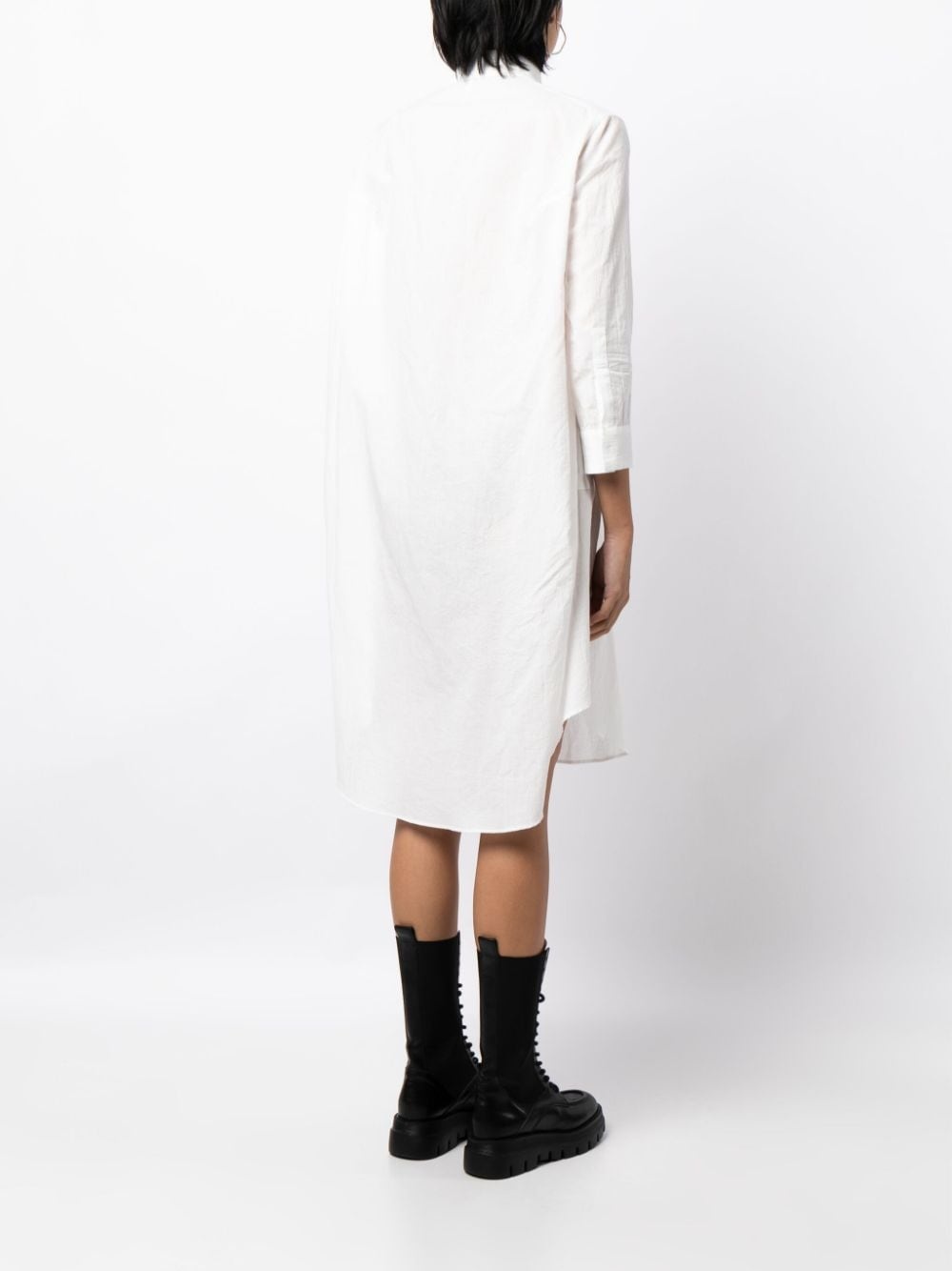 classic-collar cotton dress - 4