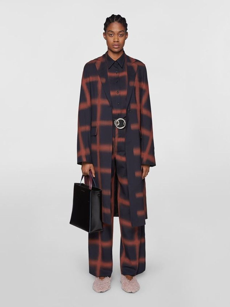 Marni VIRGIN WOOL TROUSERS WITH HAND-SPRAYED CHECK DESIGN outlook