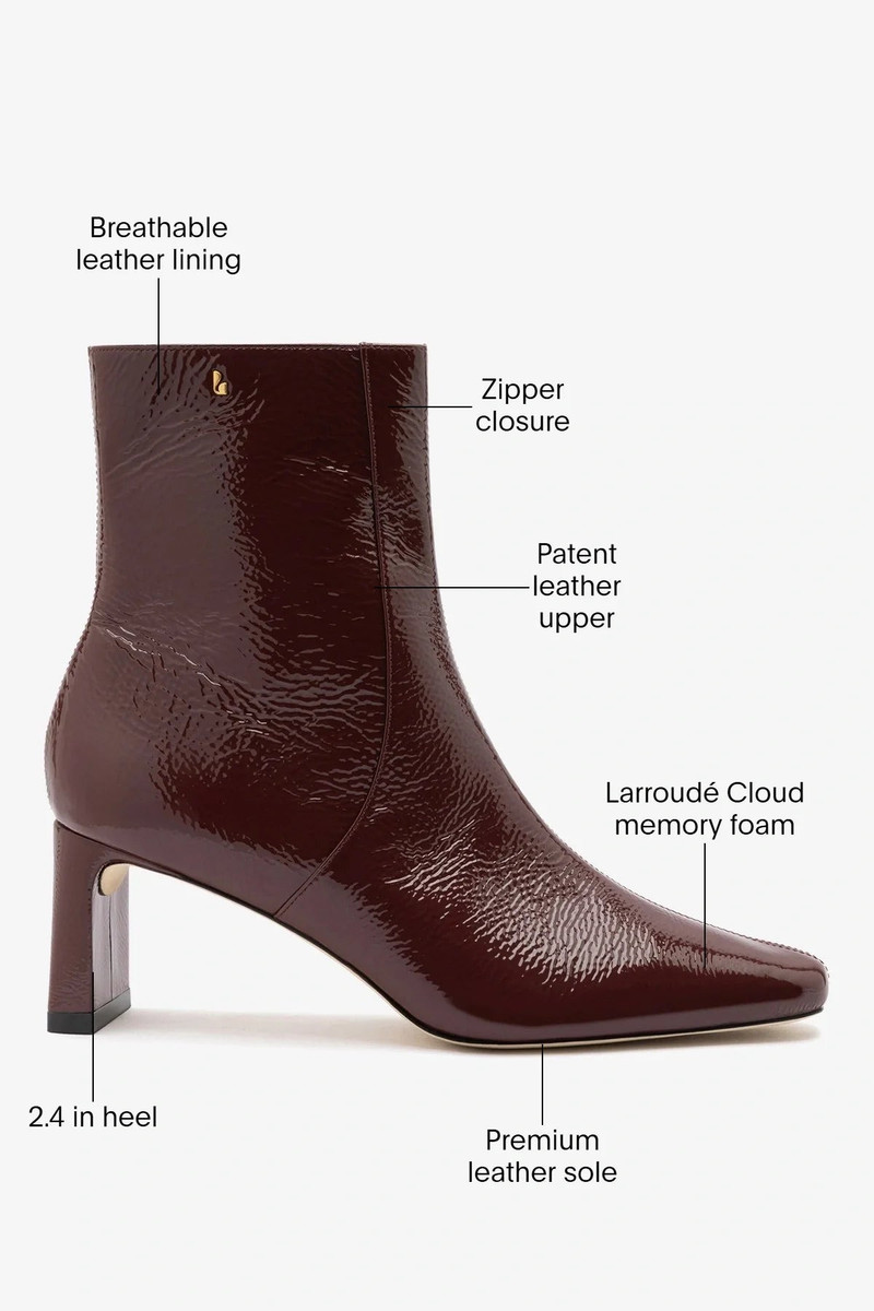 Alexis Boot Burgundy Patent Leather 6