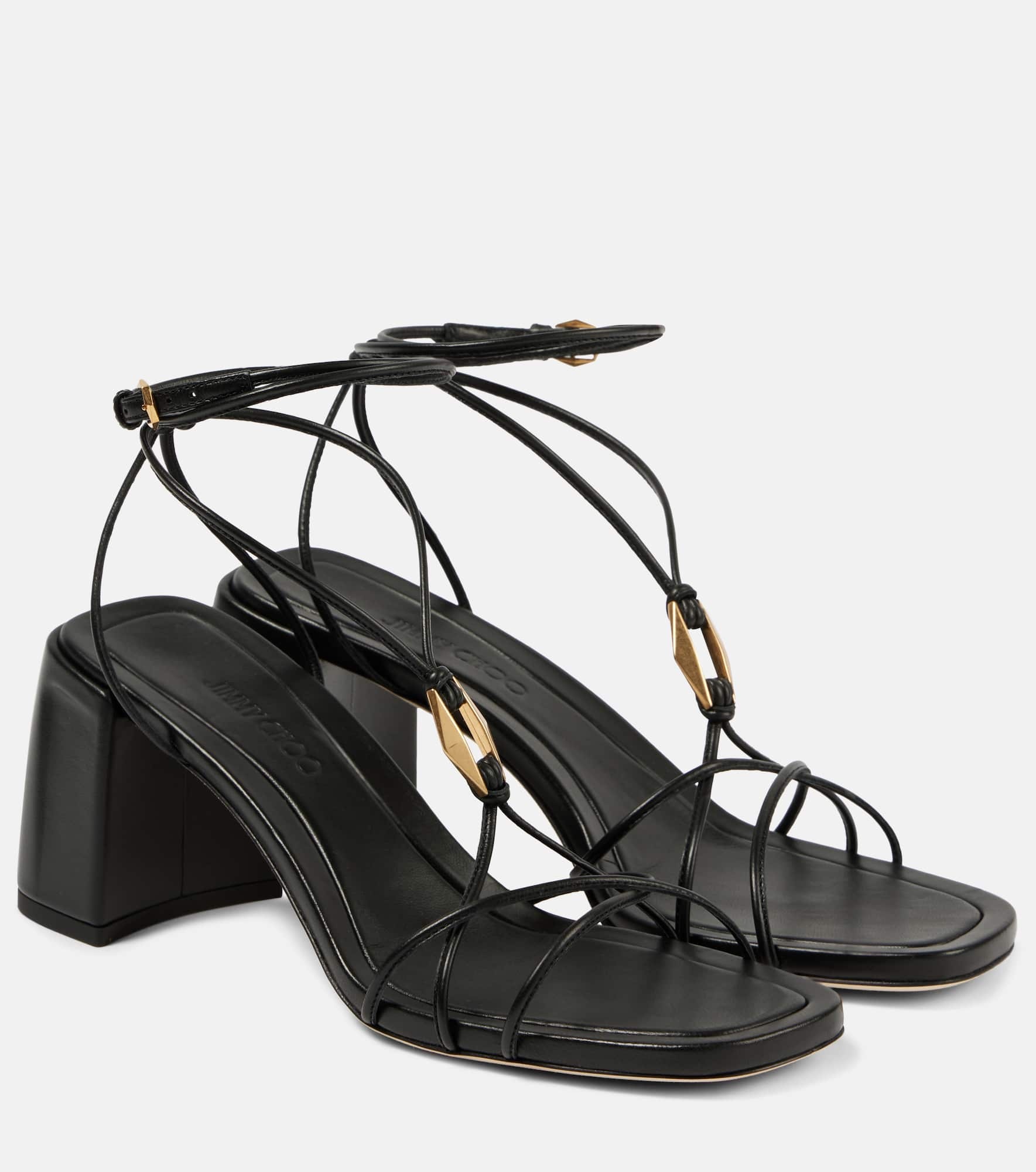 Onyxia 70 leather sandals - 1