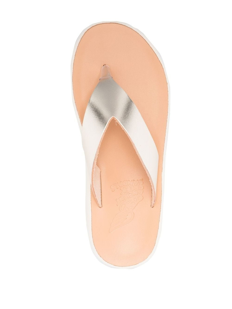 leather metallic sandals 4