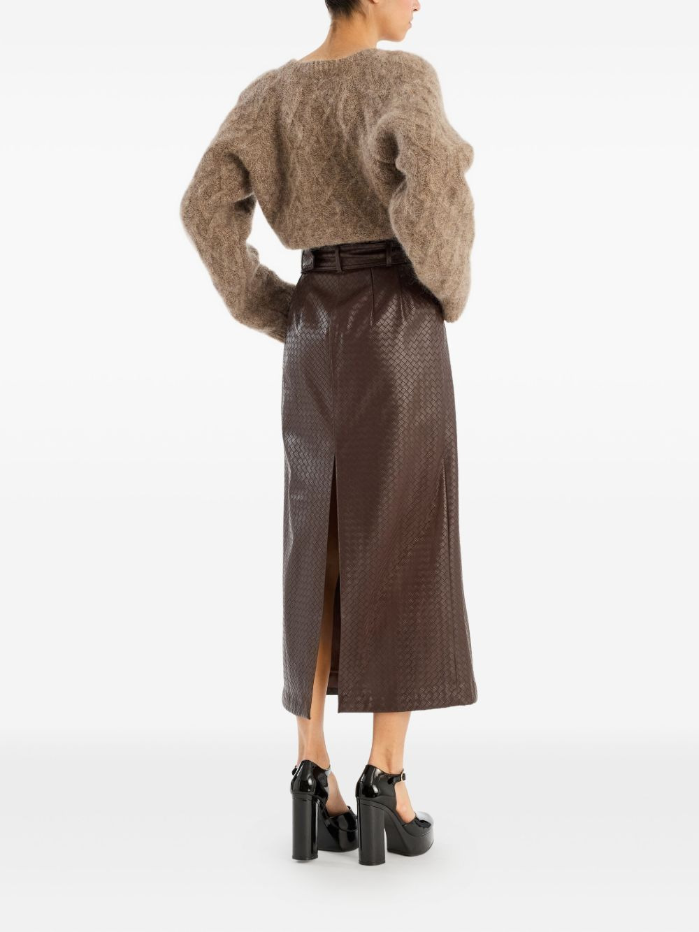 belted midi skirt - 3