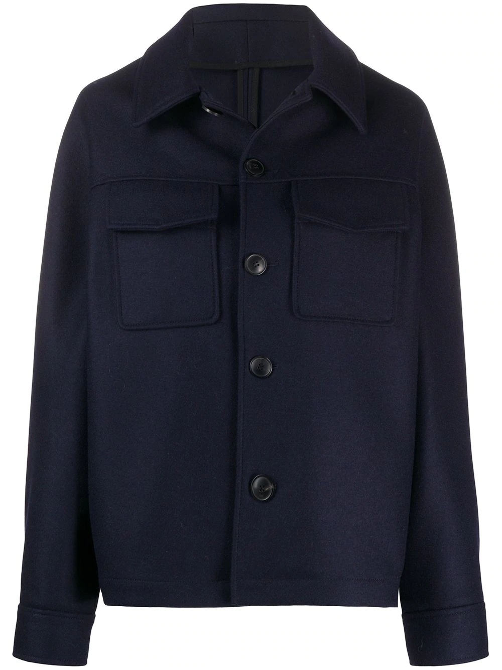 flap pockets single-breasted jacket - 1