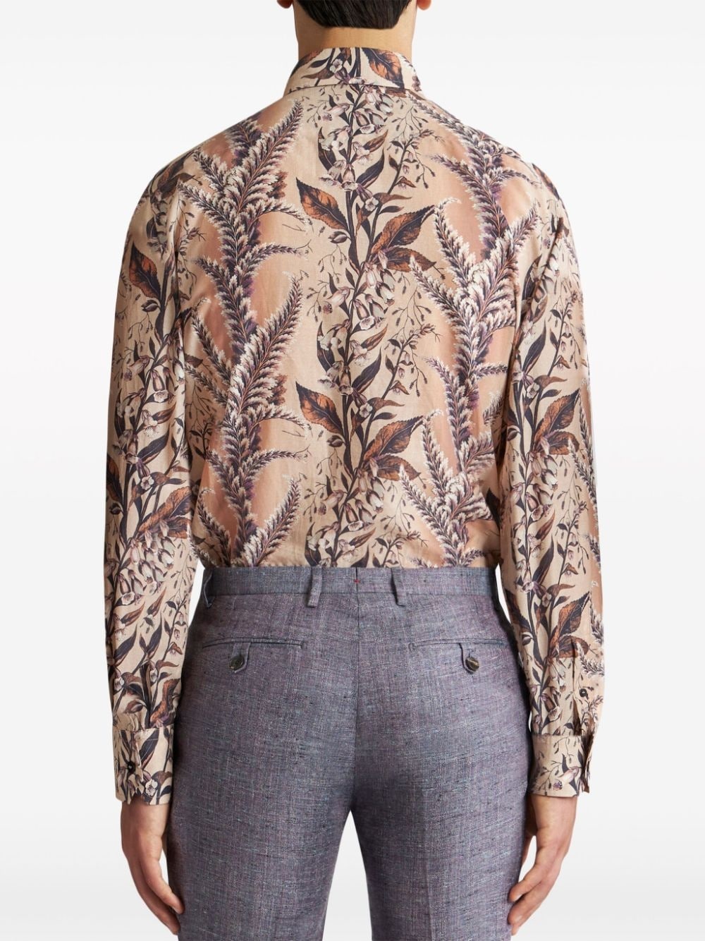 floral-print cotton shirt - 4
