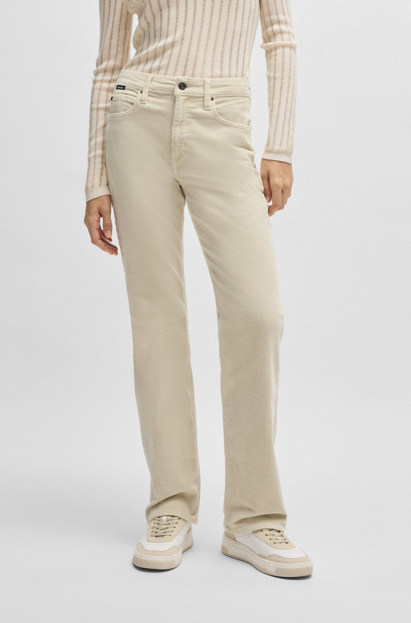 STRAIGHT-FIT JEANS IN STRETCH-COTTON CORDUROY DENIM 2