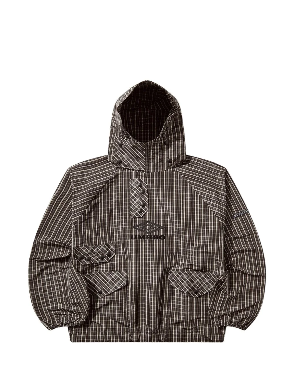 checked hooded jacket - 1