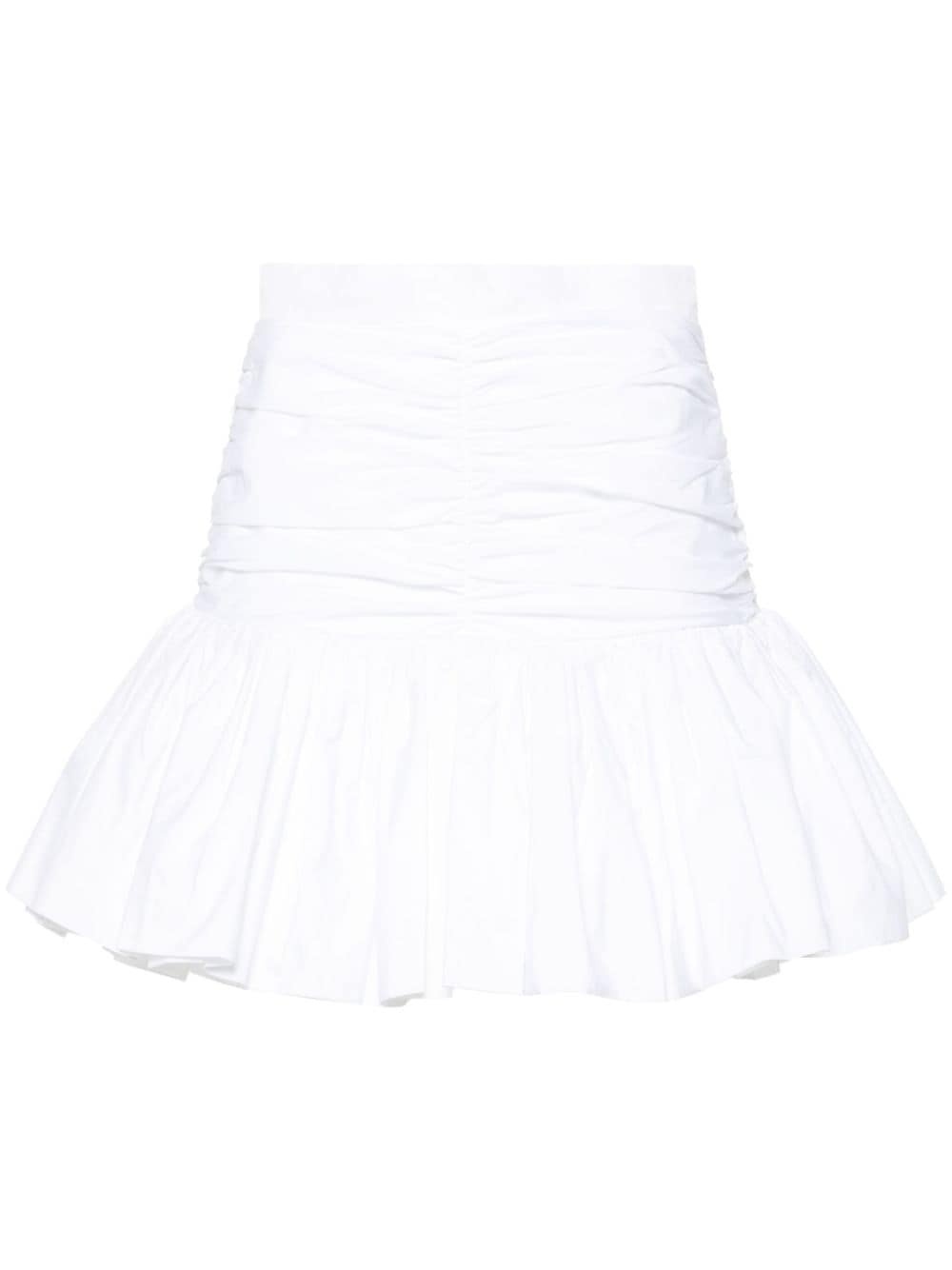 drape-detailing pleated mini skirt - 1