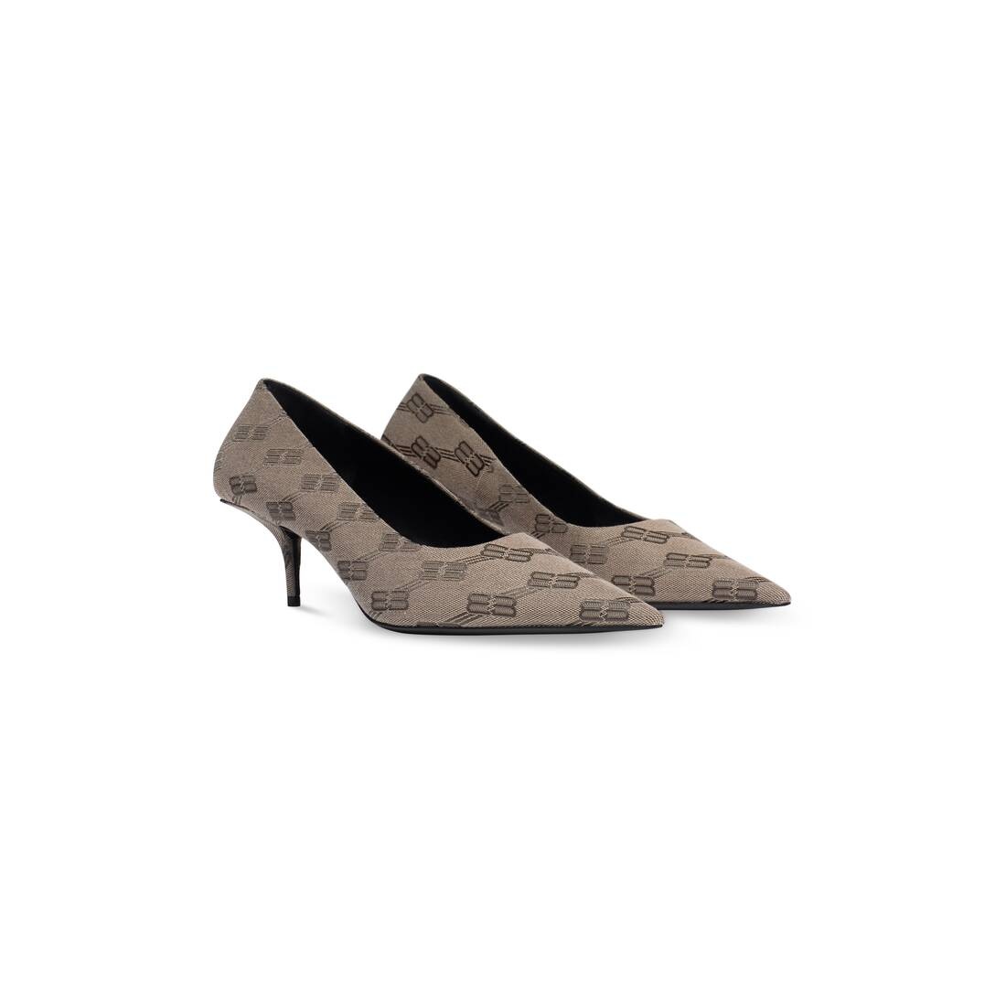 Women's Square Knife 60mm Pump Bb Monogram in Dark Grey - 2