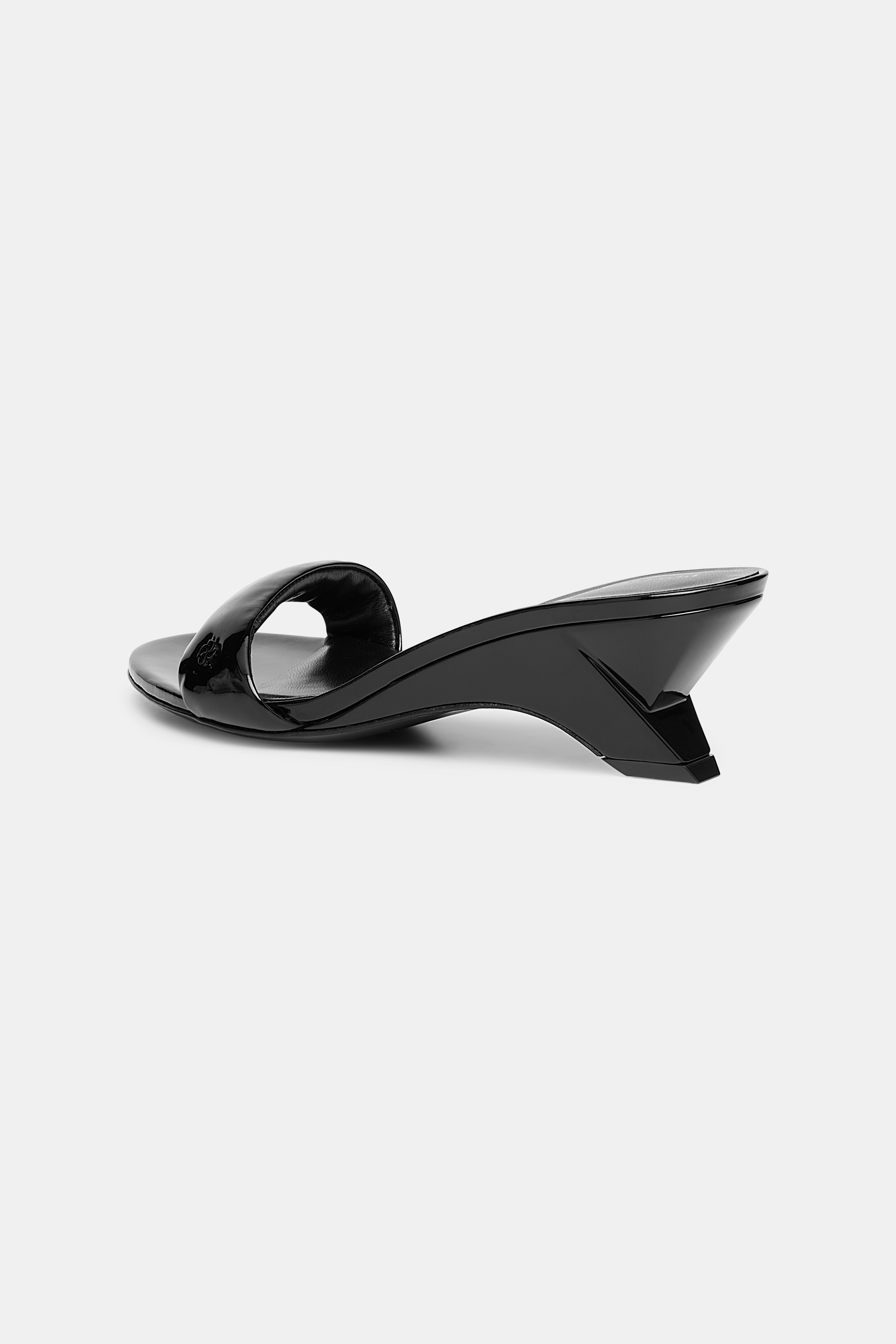 GLOSSY SHINE wedge mule - 9