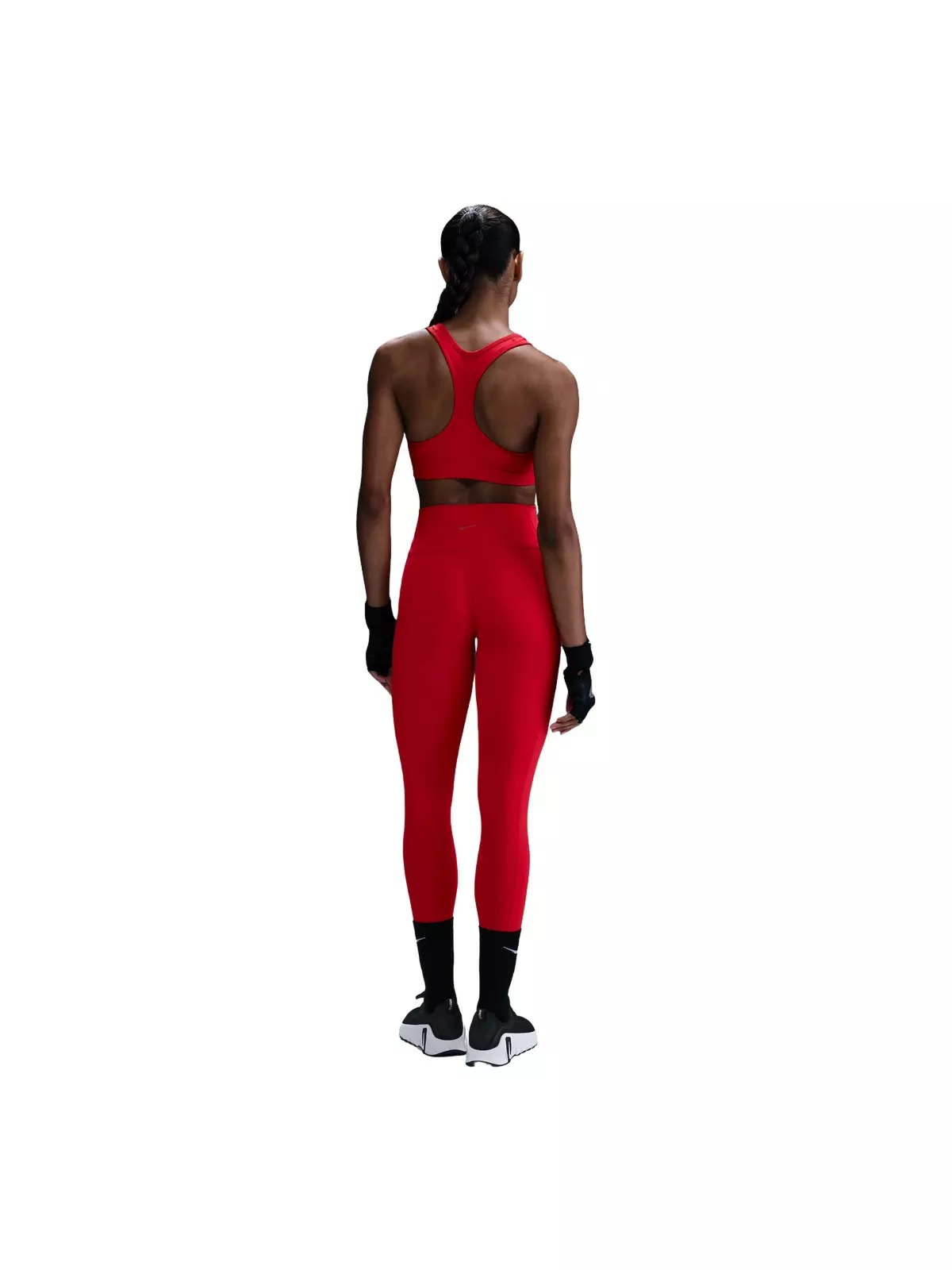 Women's One High-Waisted 7/8 Leggings with Pockets - Red - 4