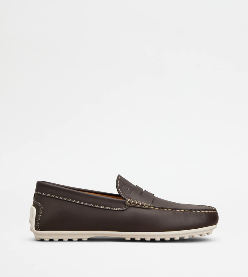 CITY GOMMINO LOAFERS IN LEATHER - BROWN 1