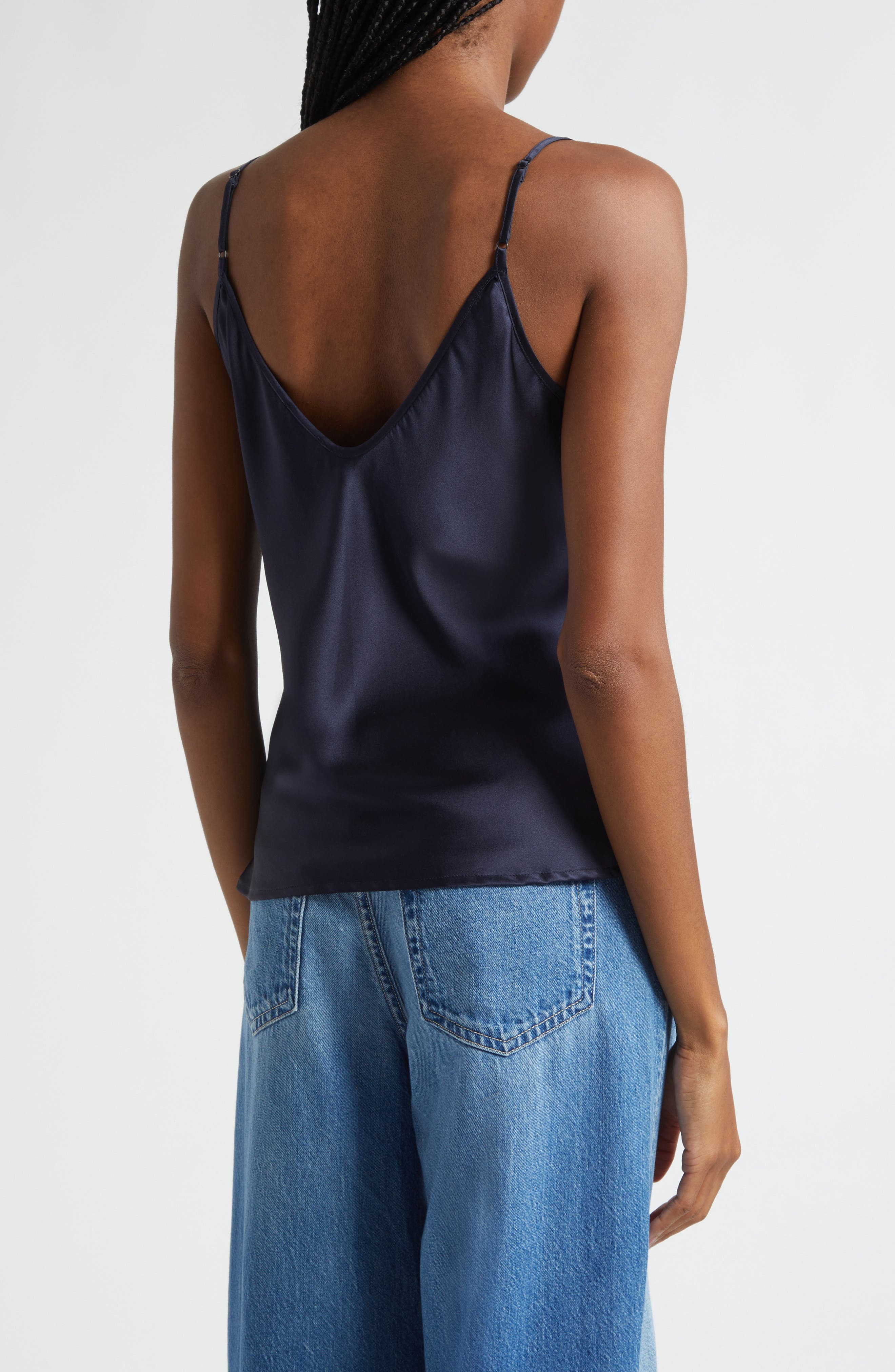 L'AGENCE Lexi Silk Camisole in Black at Nordstrom - 2