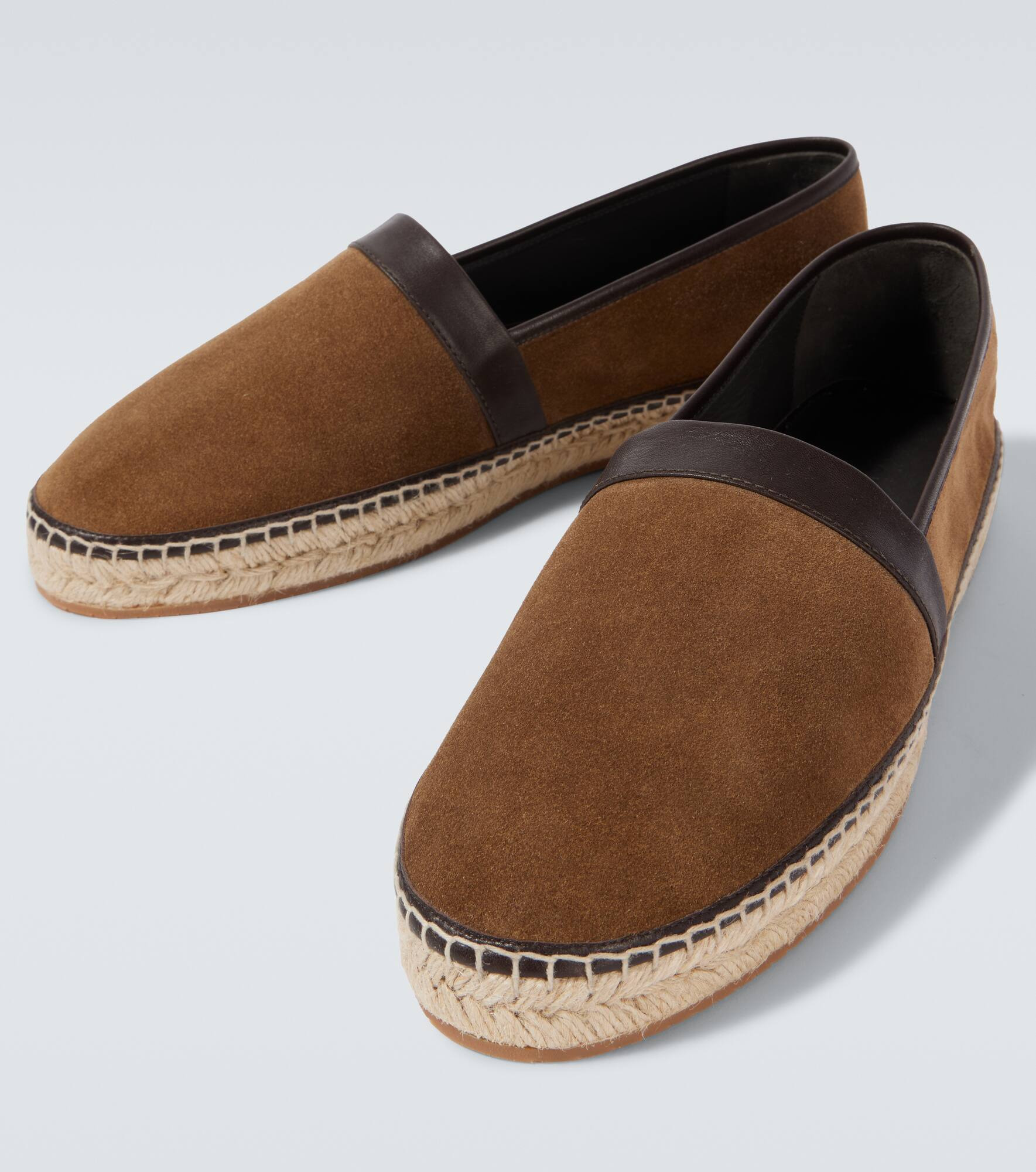 Nerano leather-trimmed suede espadrilles - 3