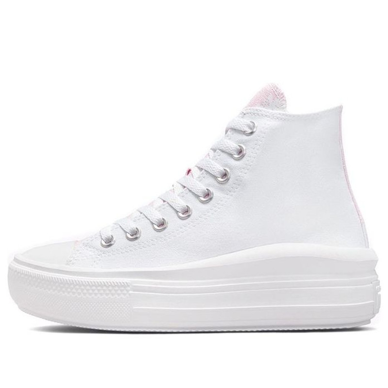 (WMNS) Converse Chuck Taylor All Star Move High 'Hybrid Floral - White Pink Foam' 571577C - 1