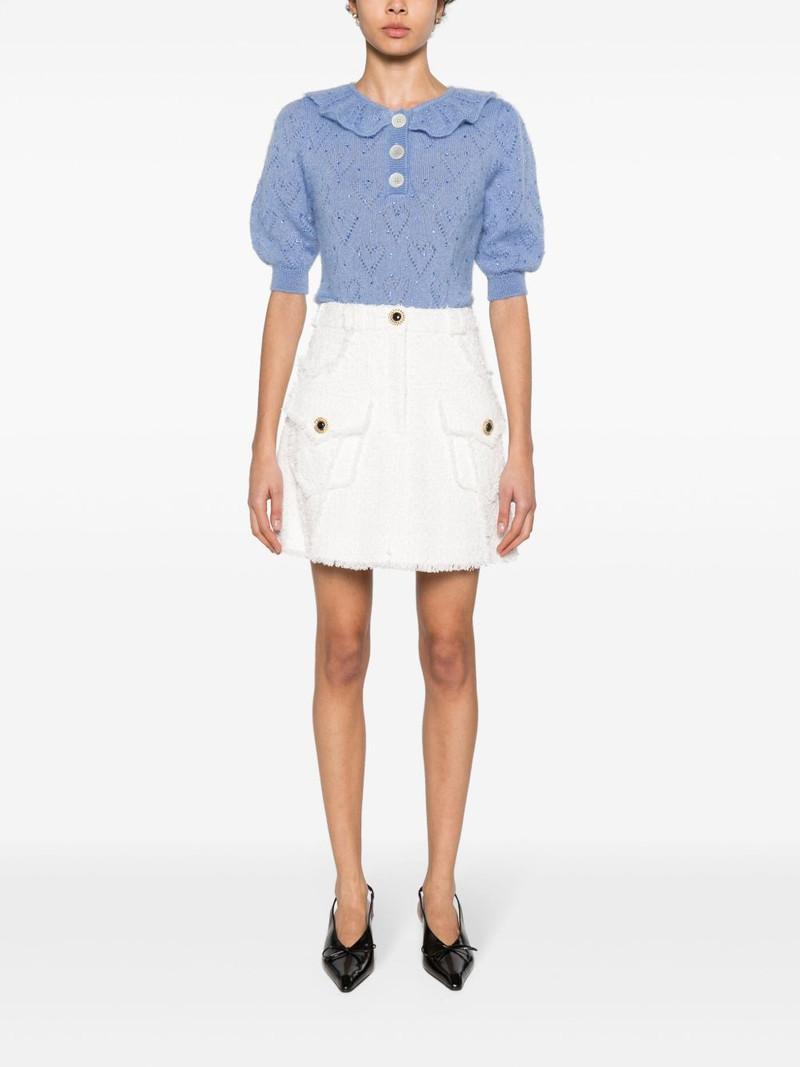 Alessandra Rich crystal-embellished crop top outlook