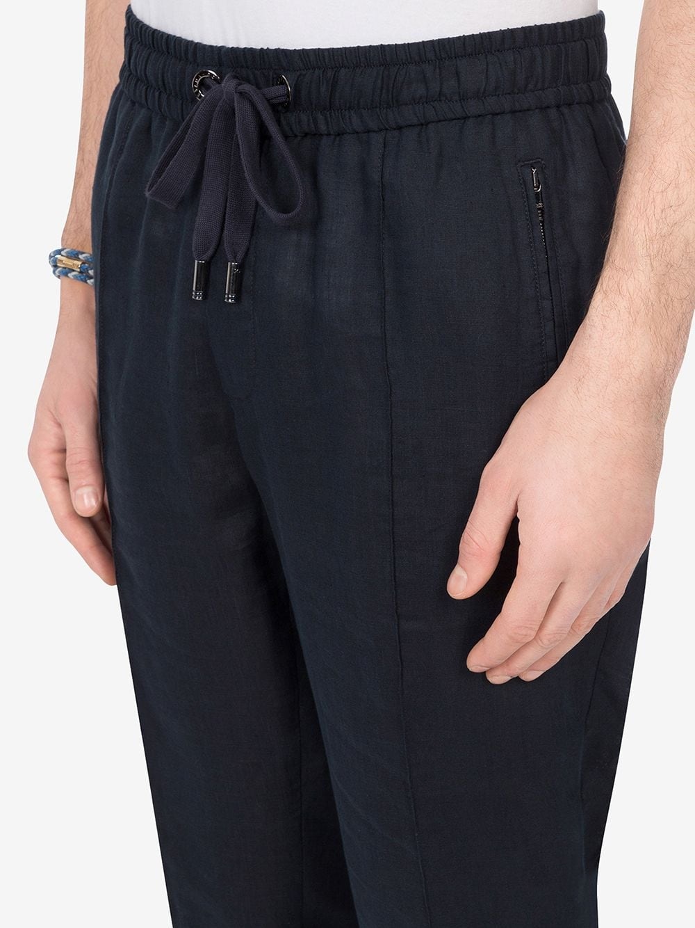 drawstring tapered trousers - 5