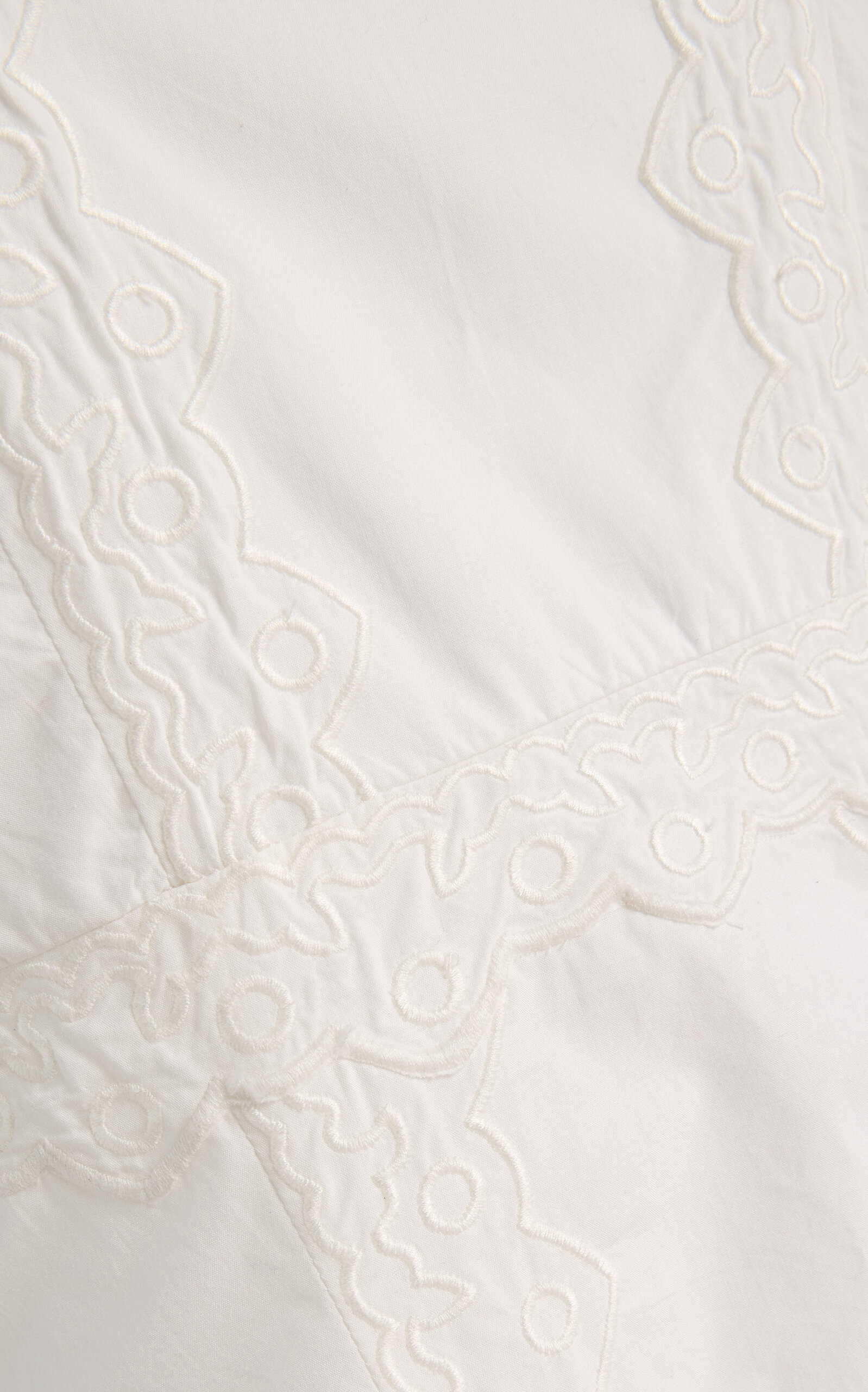 Anela Embroidered Cotton Midi Dress white - 5