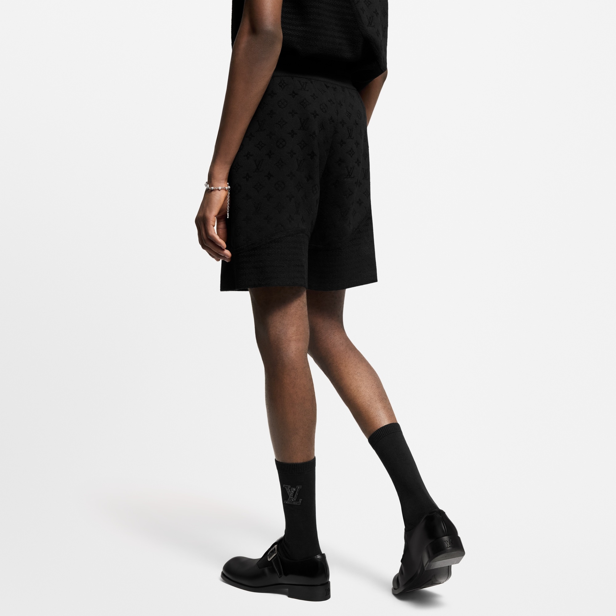 Graphic Jacquard Knitted Shorts - 4