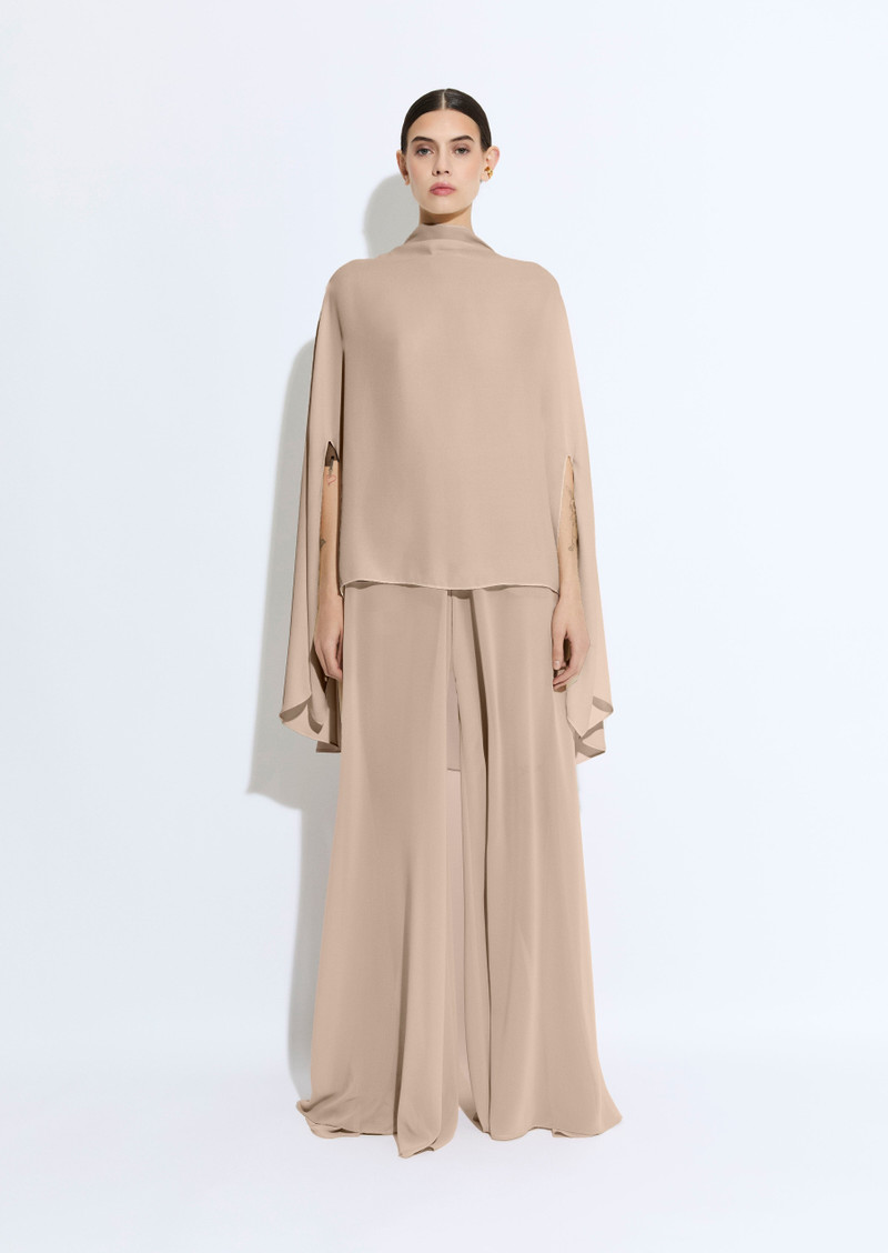 LAPOINTE Lightweight Georgette Oversized Cape Tee outlook