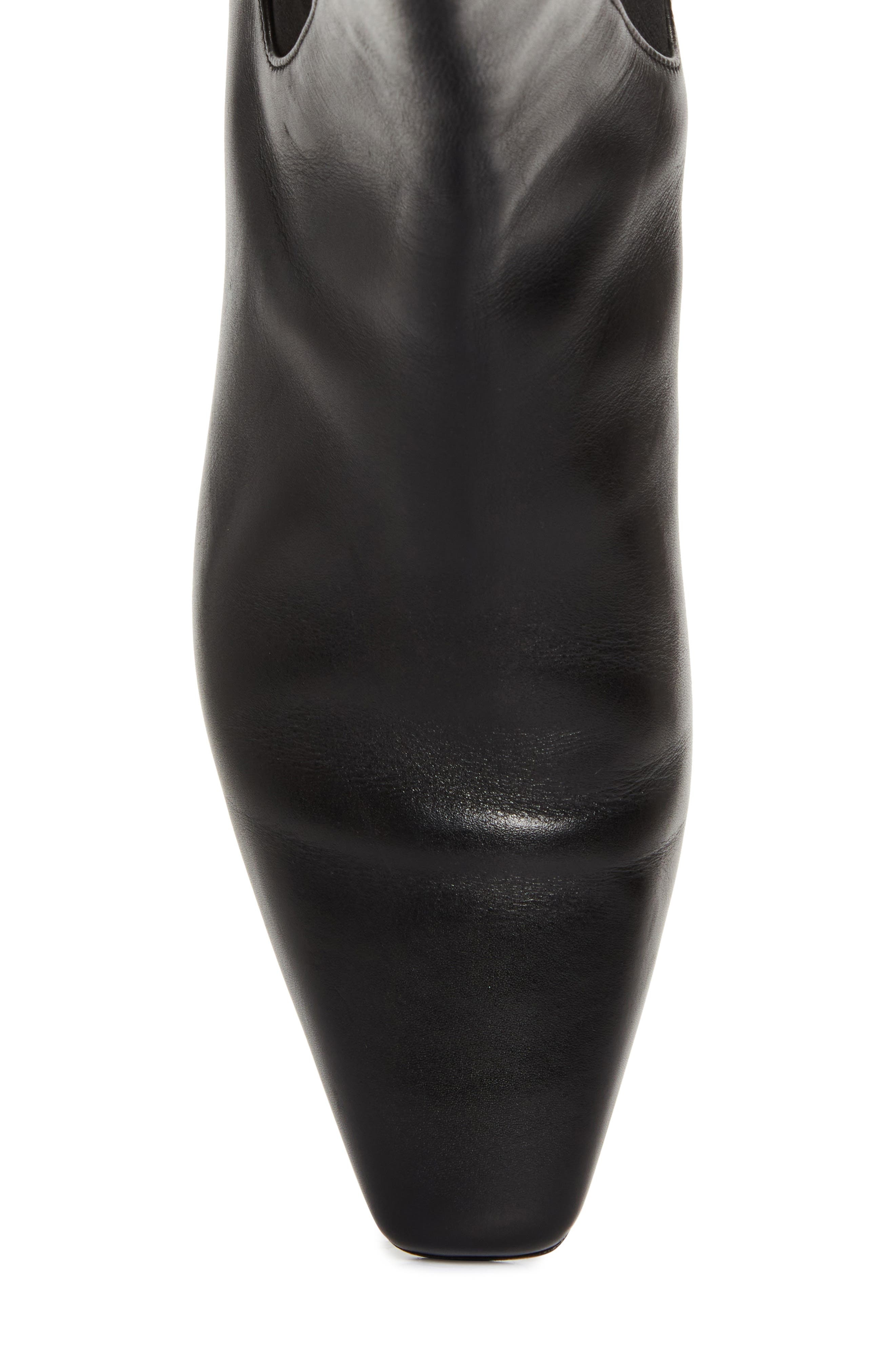 TOTEME Square Toe Flat Chelsea Boot in Black at Nordstrom - 5