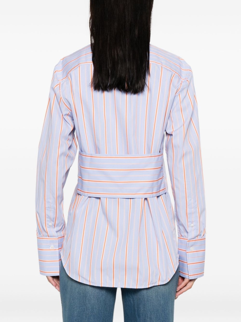 striped cotton long-sleeve shirt - 4
