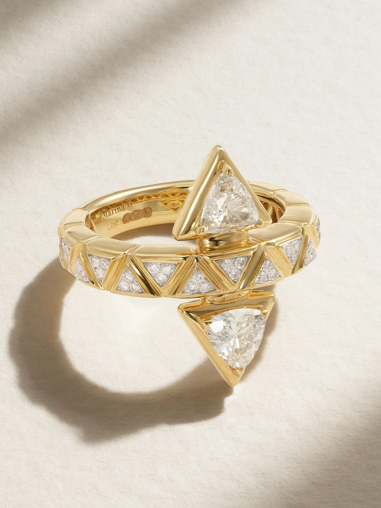 Triangoli Freccia 18-karat gold diamond ring Gold - 1