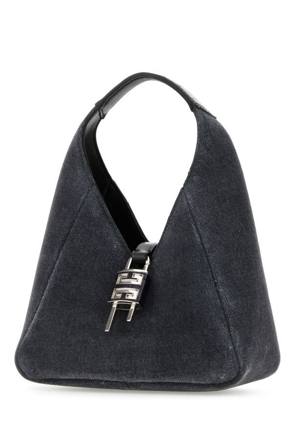 Givenchy Woman Black Denim Mini G-Hobo Handbag - 2