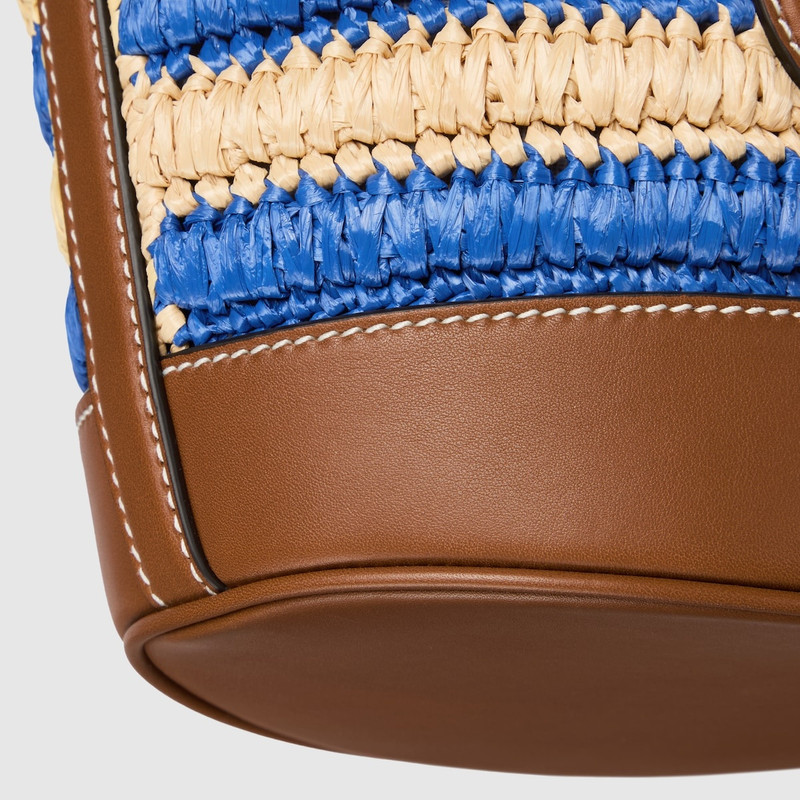 Woven mini bucket bag 8
