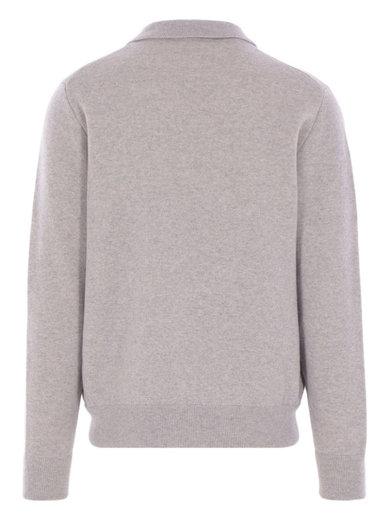 LARDINI polo-collar cardigan outlook