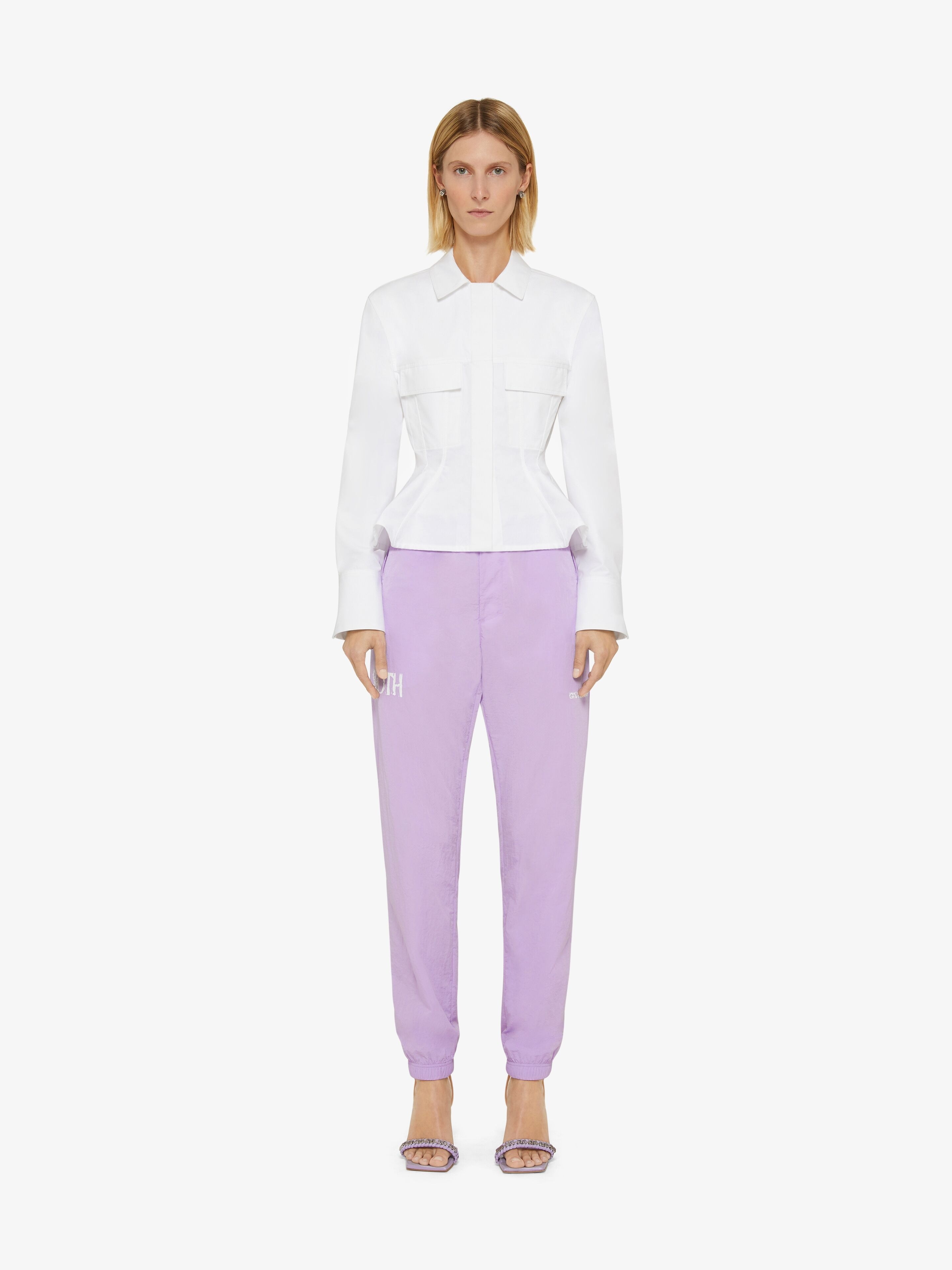 JOGGER PANTS IN NYLON WITH GIVENCHY GOTH PRINTS - 2