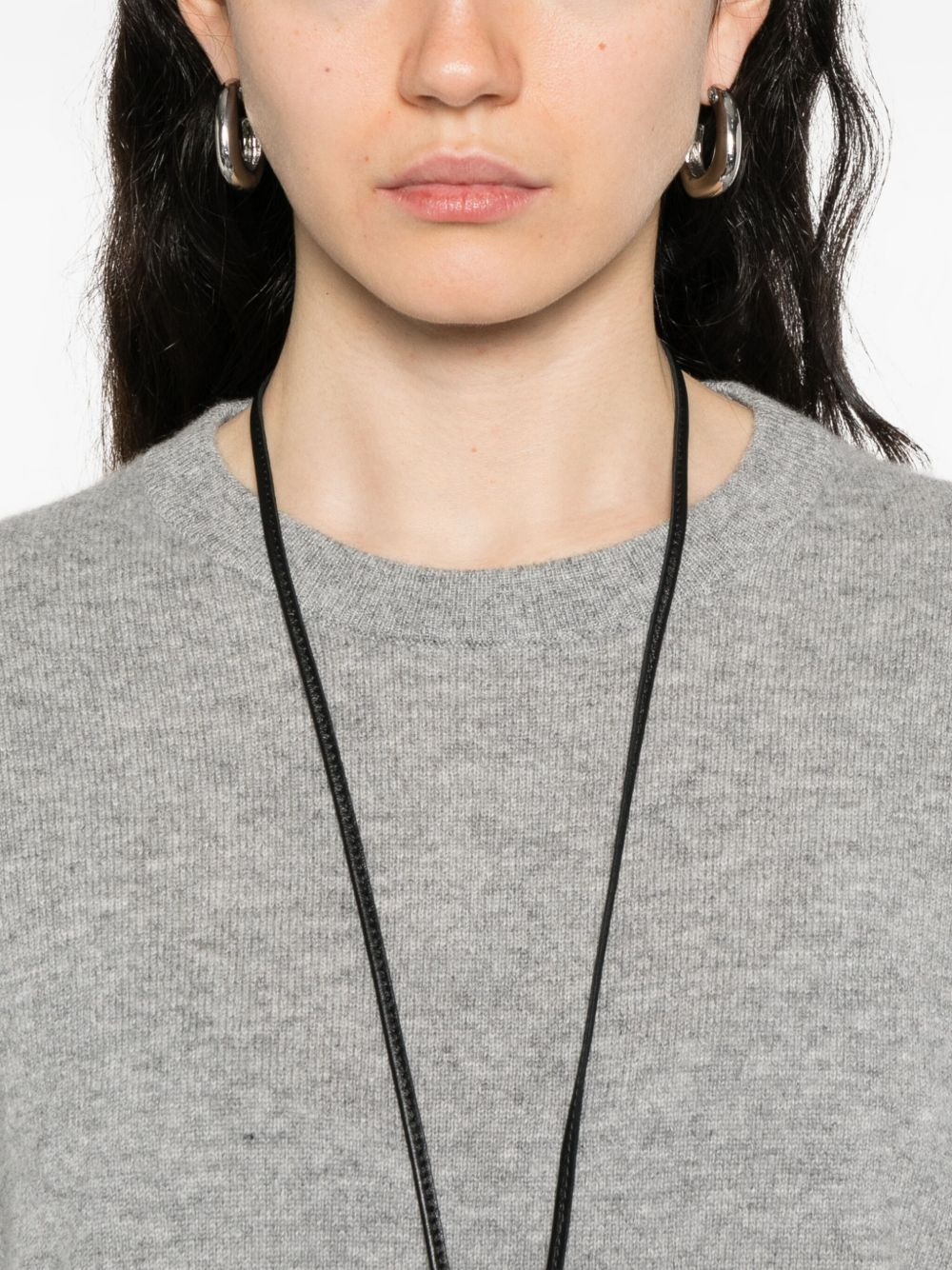 round-neck cashmere sweater - 5