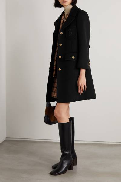 GUCCI Embroidered wool coat outlook