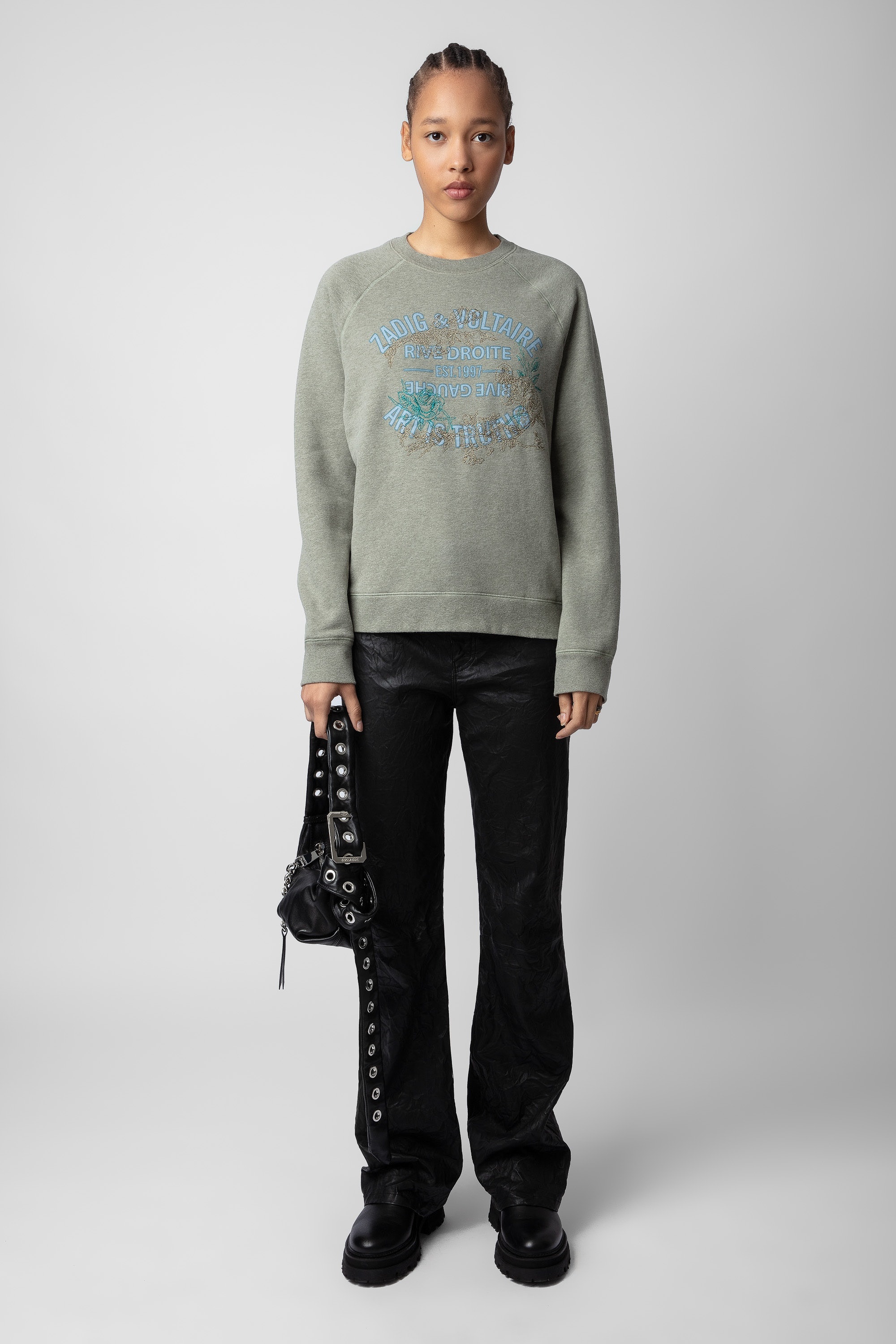 Upper Blason Flowers Sweatshirt - 2
