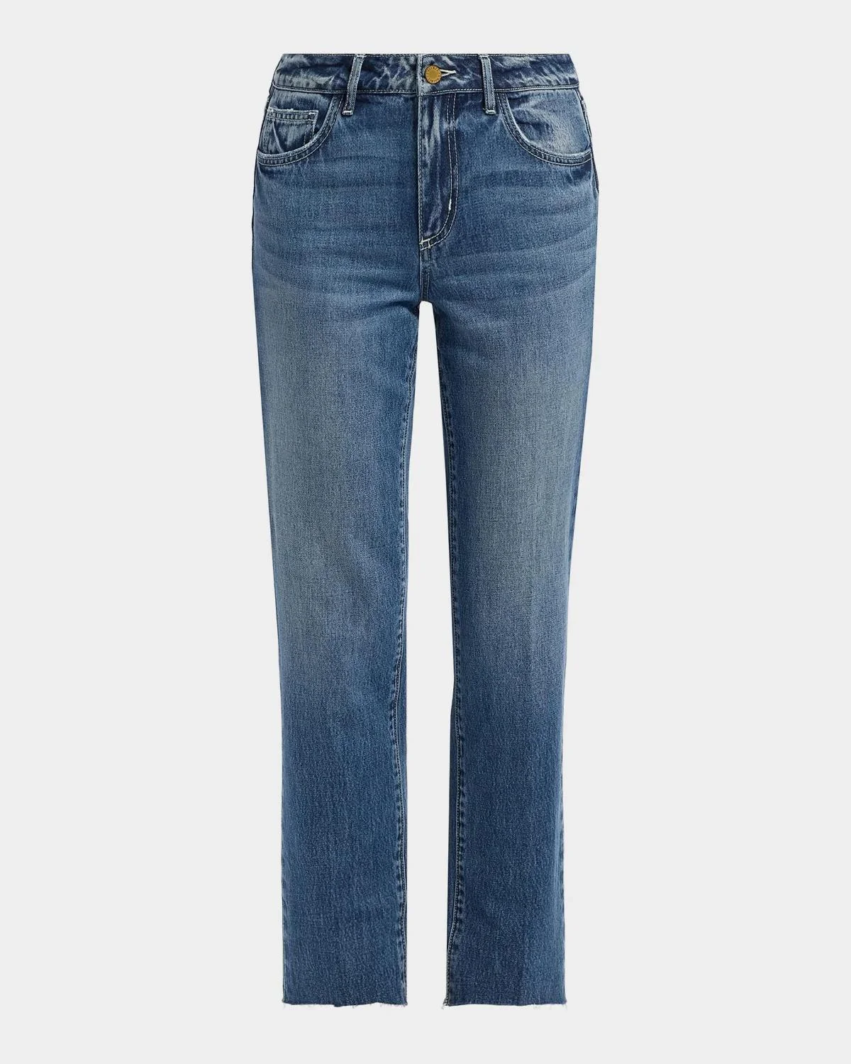 Milana Low-Rise Cropped Straight Jeans - 1