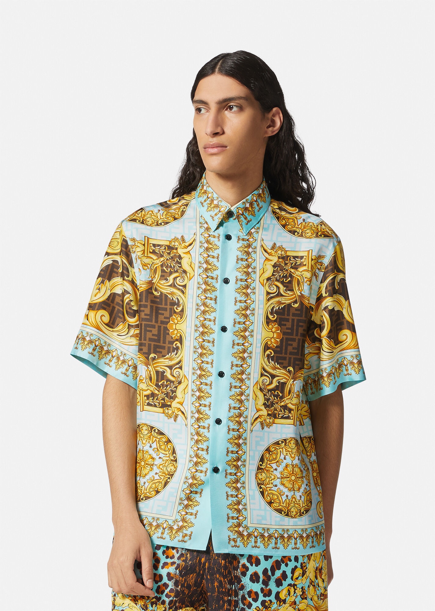 Fendace Wild Baroque Silk Shirt - 3