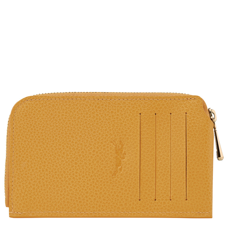 Longchamp Le Foulonné Card holder Nutmeg - Leather outlook