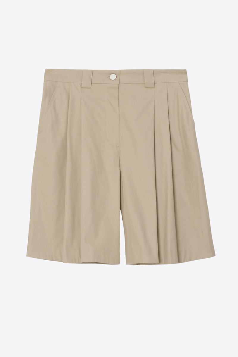 Two-Toned Wide Pleated Shorts 8