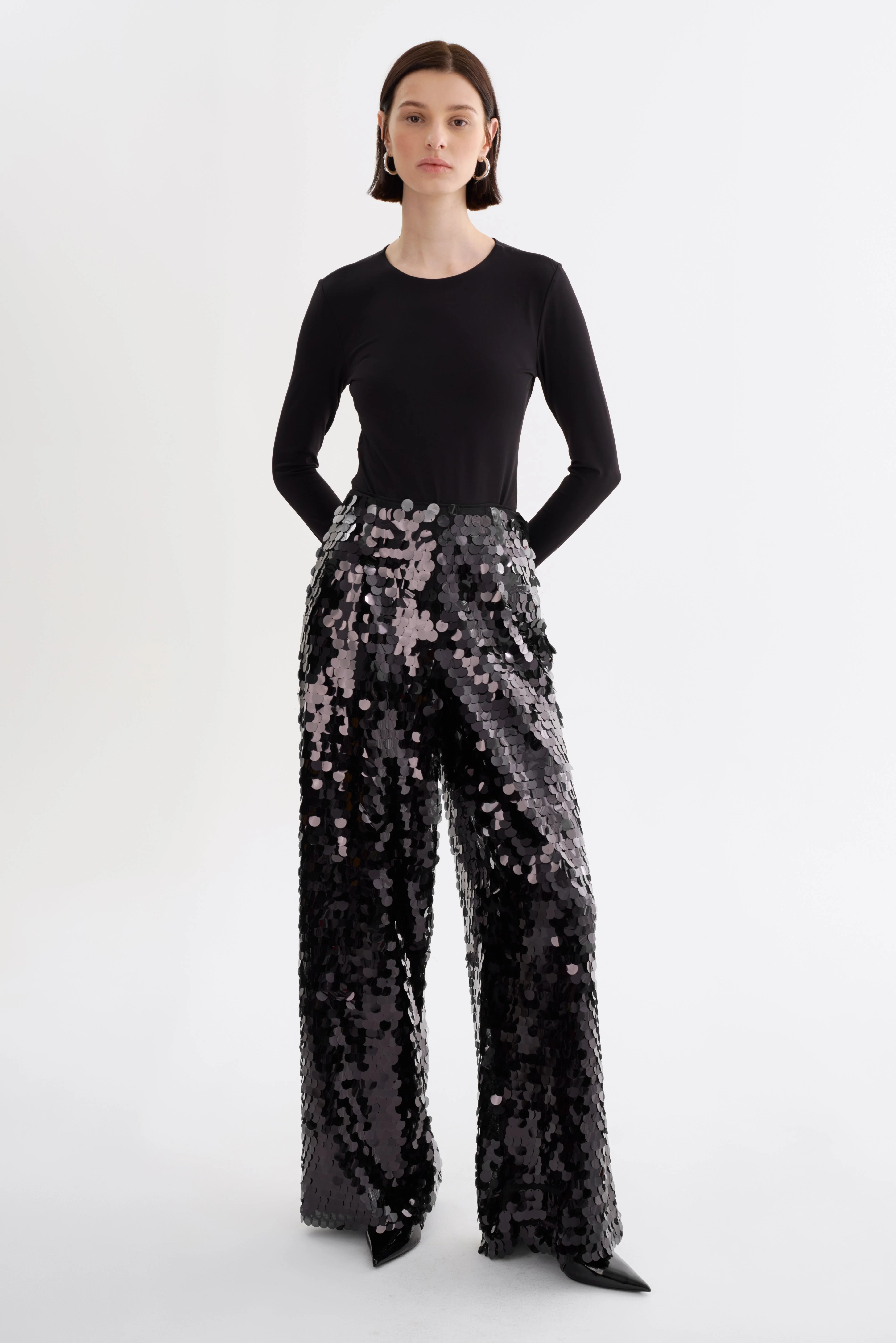 STACY | Sequin Wide Leg Pants - 1