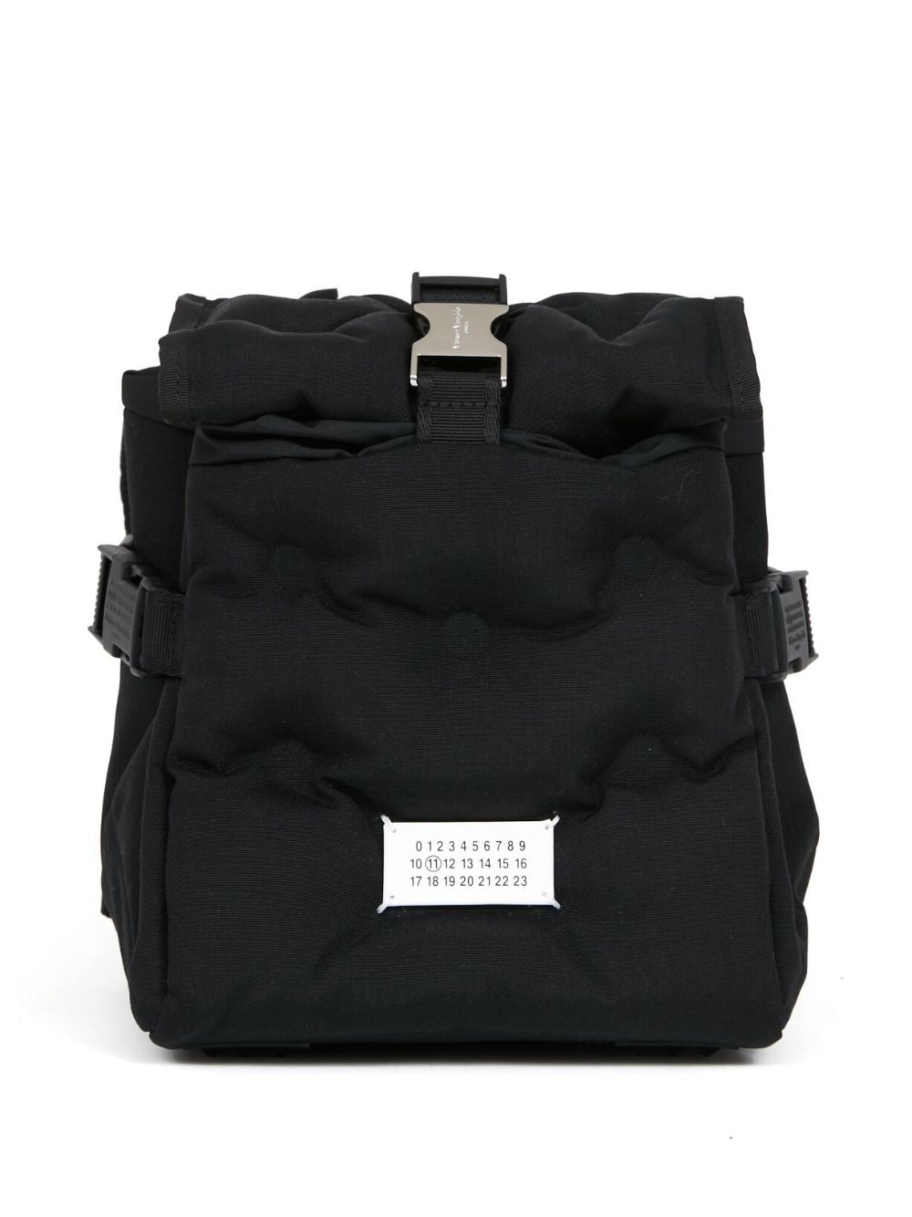 numbers-patch quilted backpack - 4