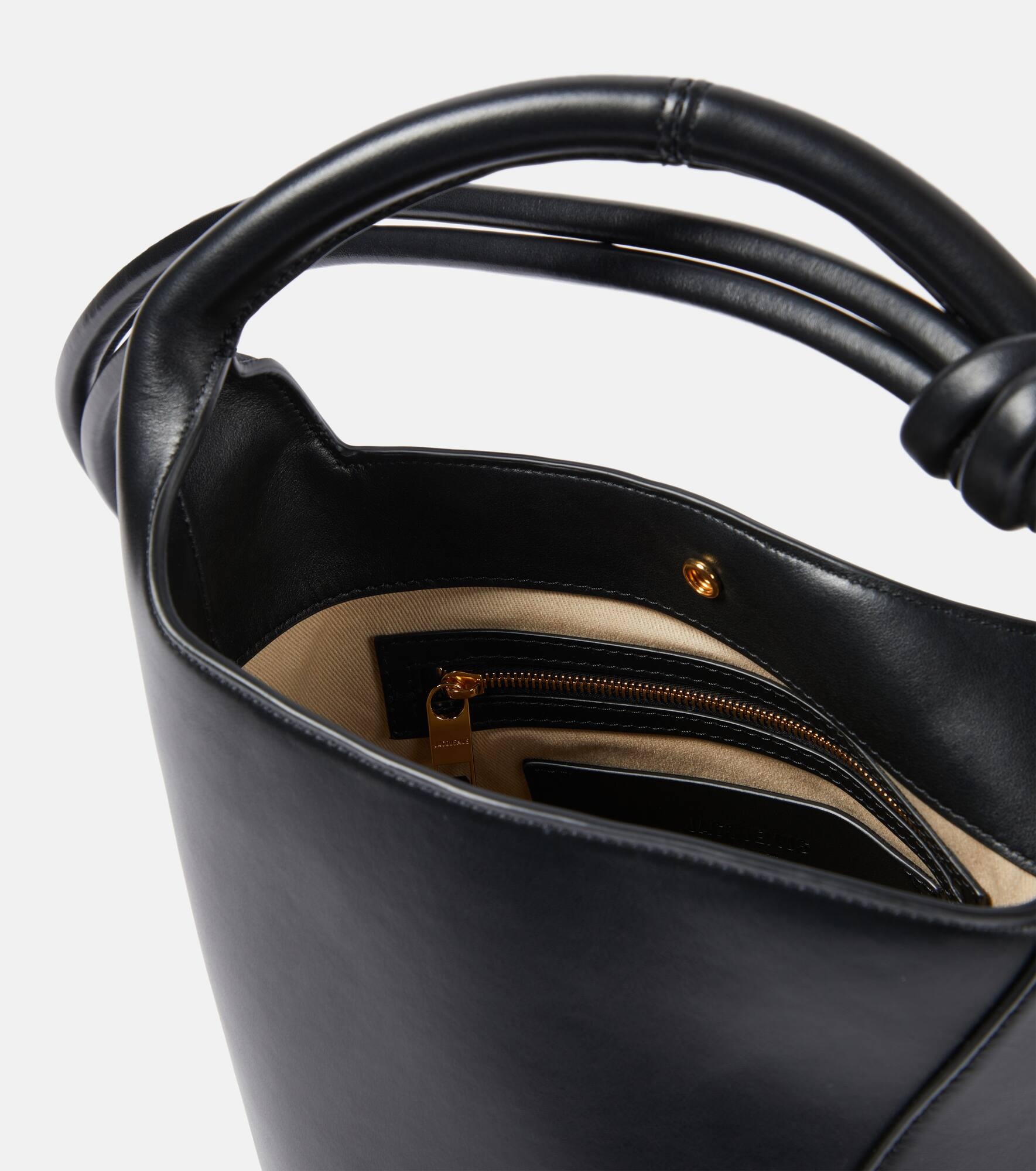 Le Petit Tourni leather bucket bag - 3