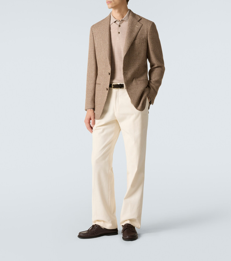 SAMAN AMEL Prince of Wales check alpaca blazer outlook