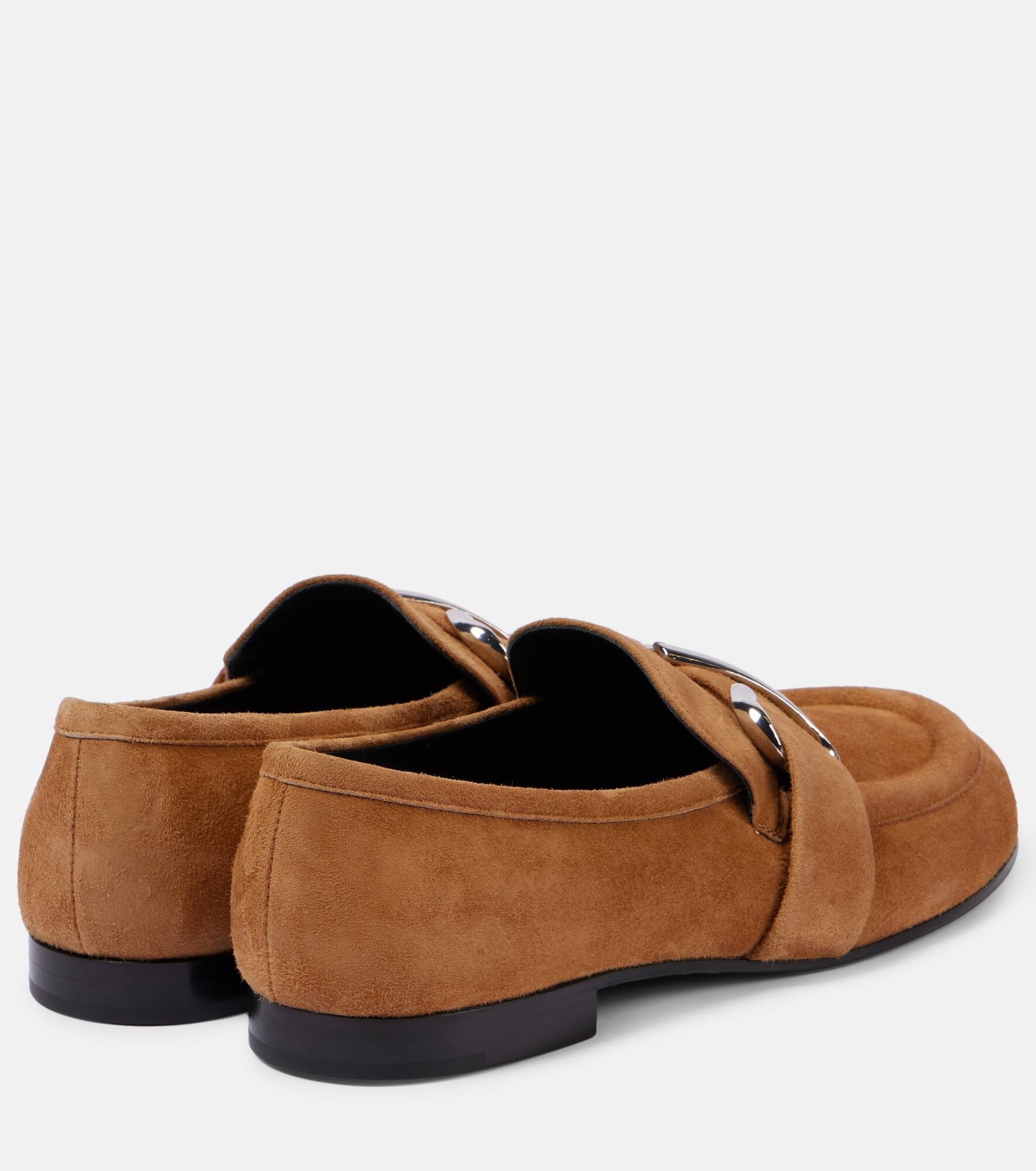 Monogram suede loafers - 3