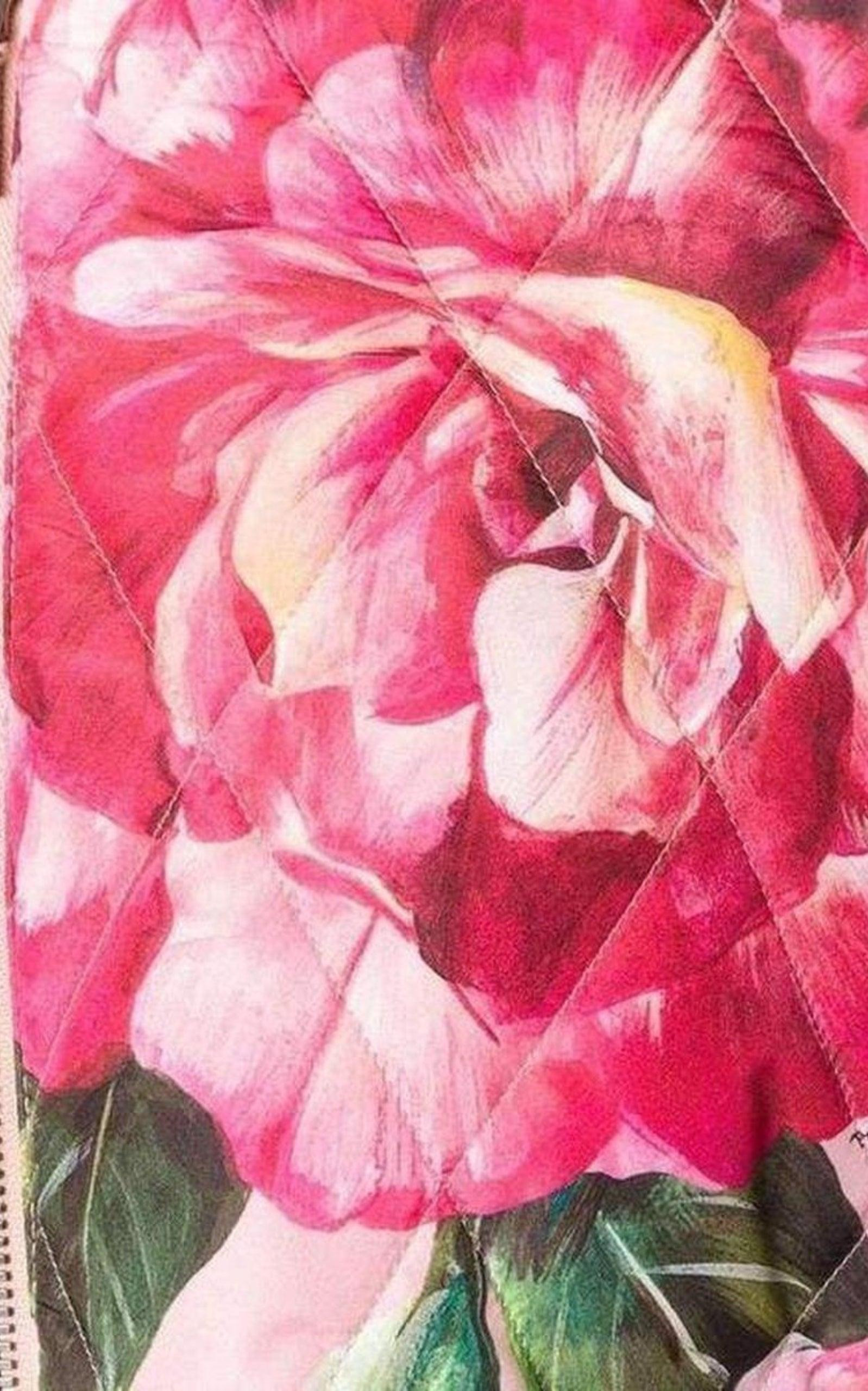 Rose Print Bomber Jacket - 6
