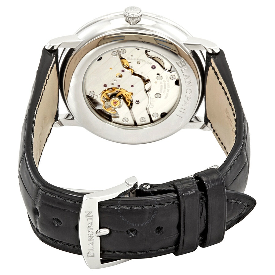 Blancpain Villeret White Dial Black Leather Men's Watch 6606A-1127-55B - 3