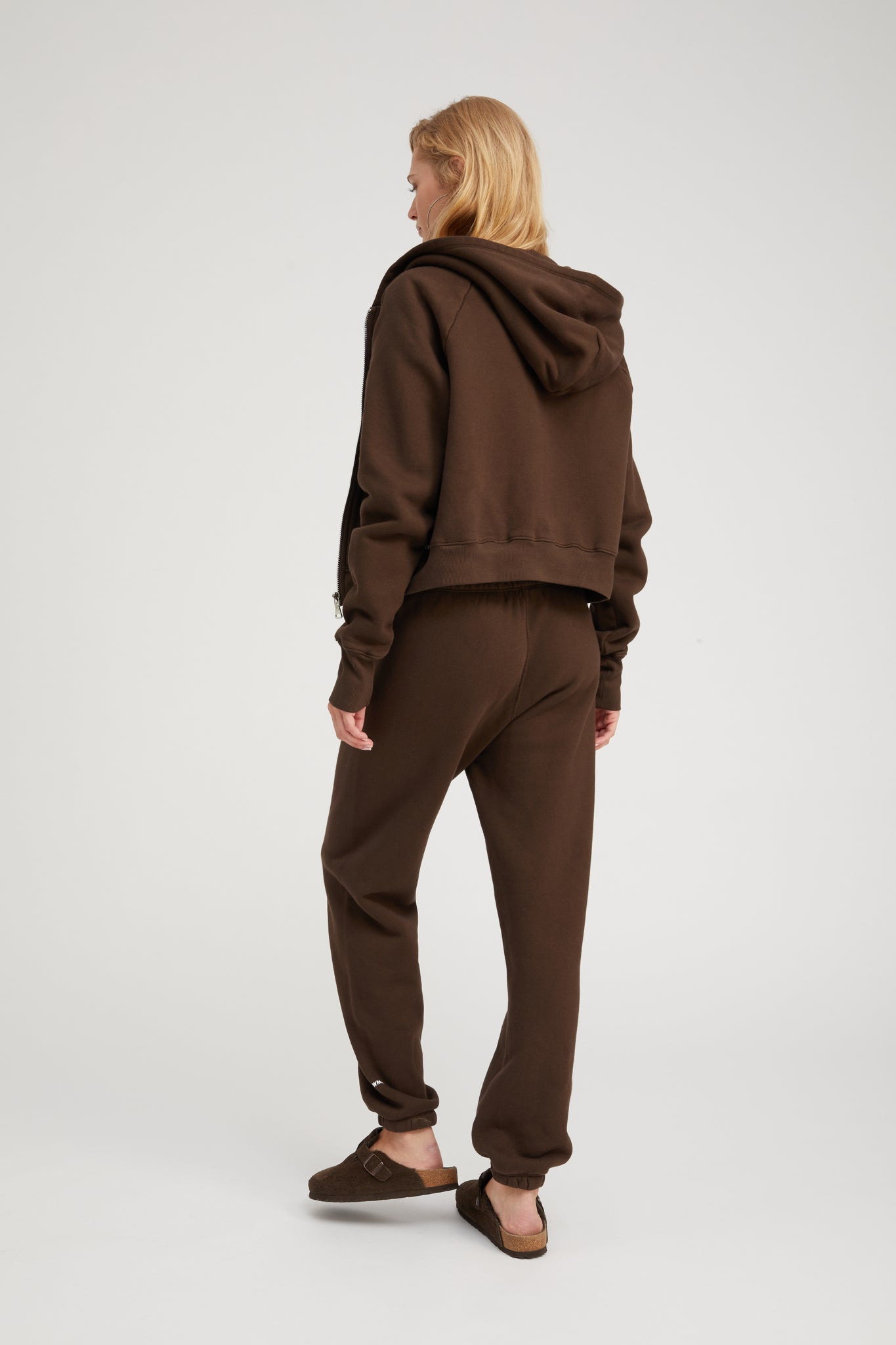 AMERICANO COTTON SHRUNKEN ZIP UP HOODIE - 4
