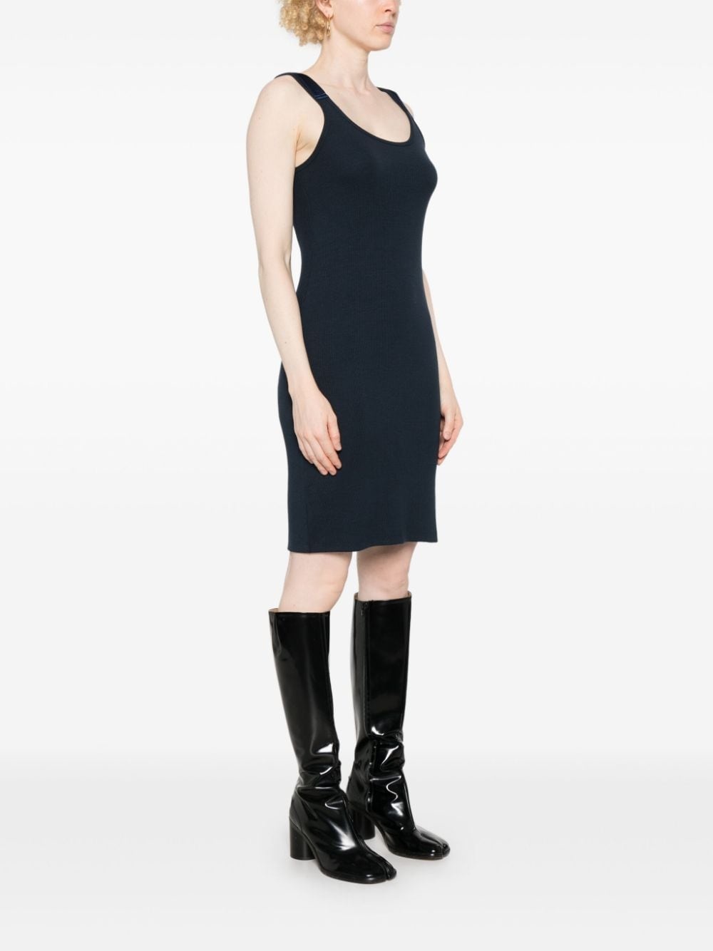 fine-ribbed mini dress - 3